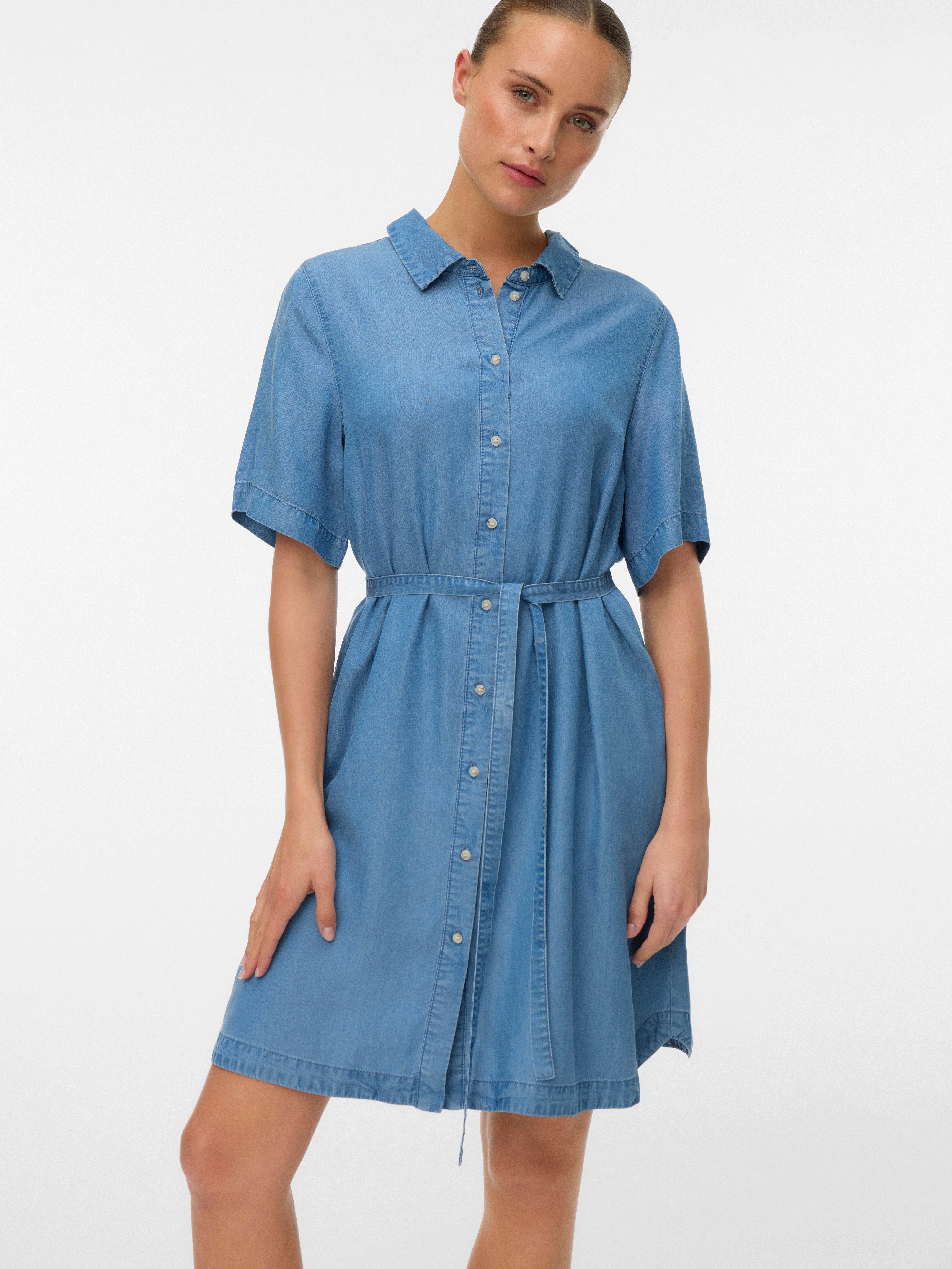 Vero Moda Damen Kleider Medium Blue Den