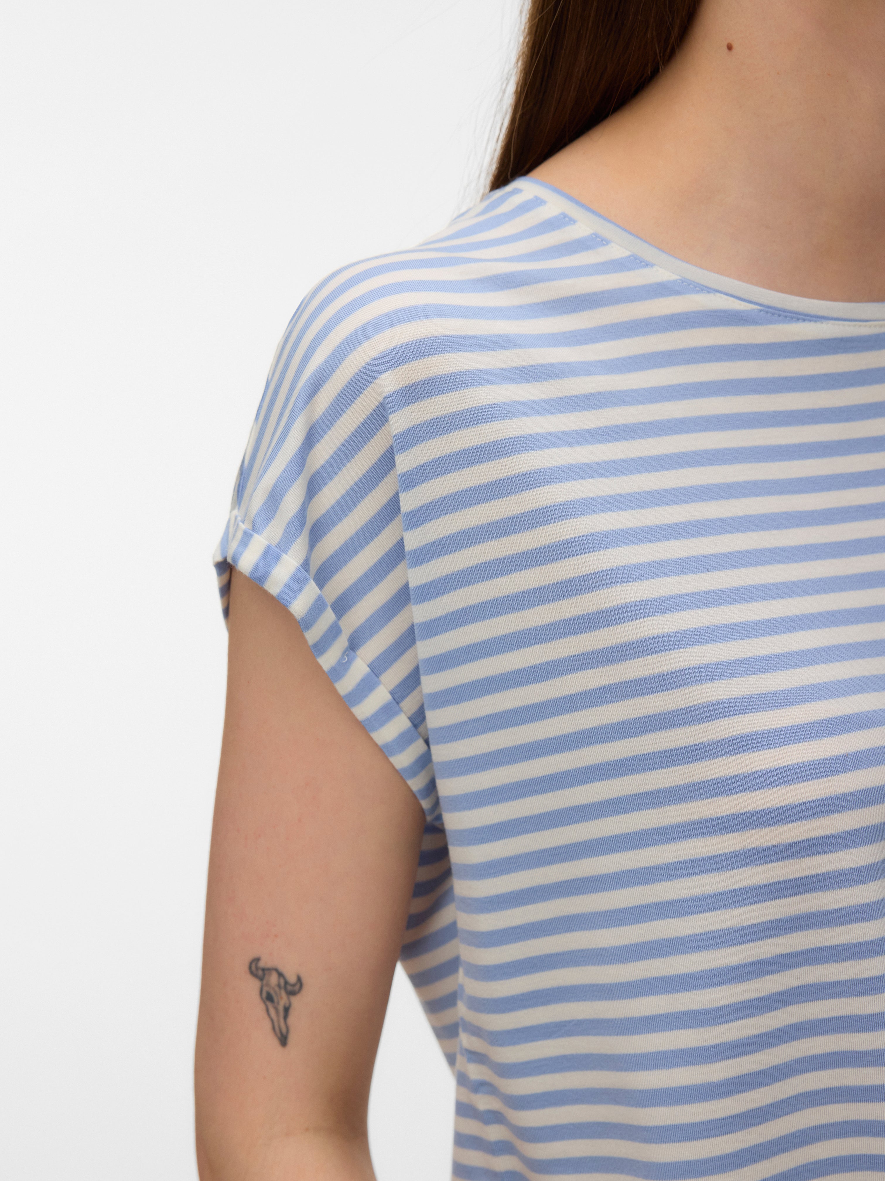 Vero Moda Damen T-Shirts Brunnera Blue/P