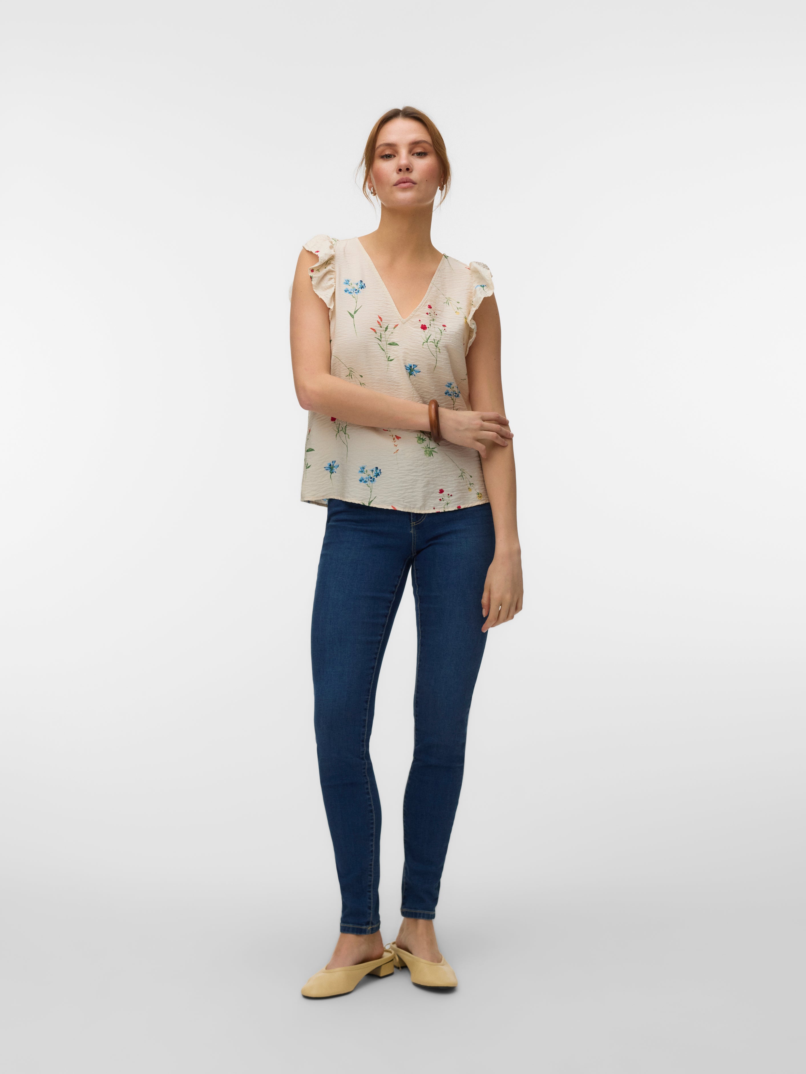 Vero Moda Damen T-Shirts Birch/Bina