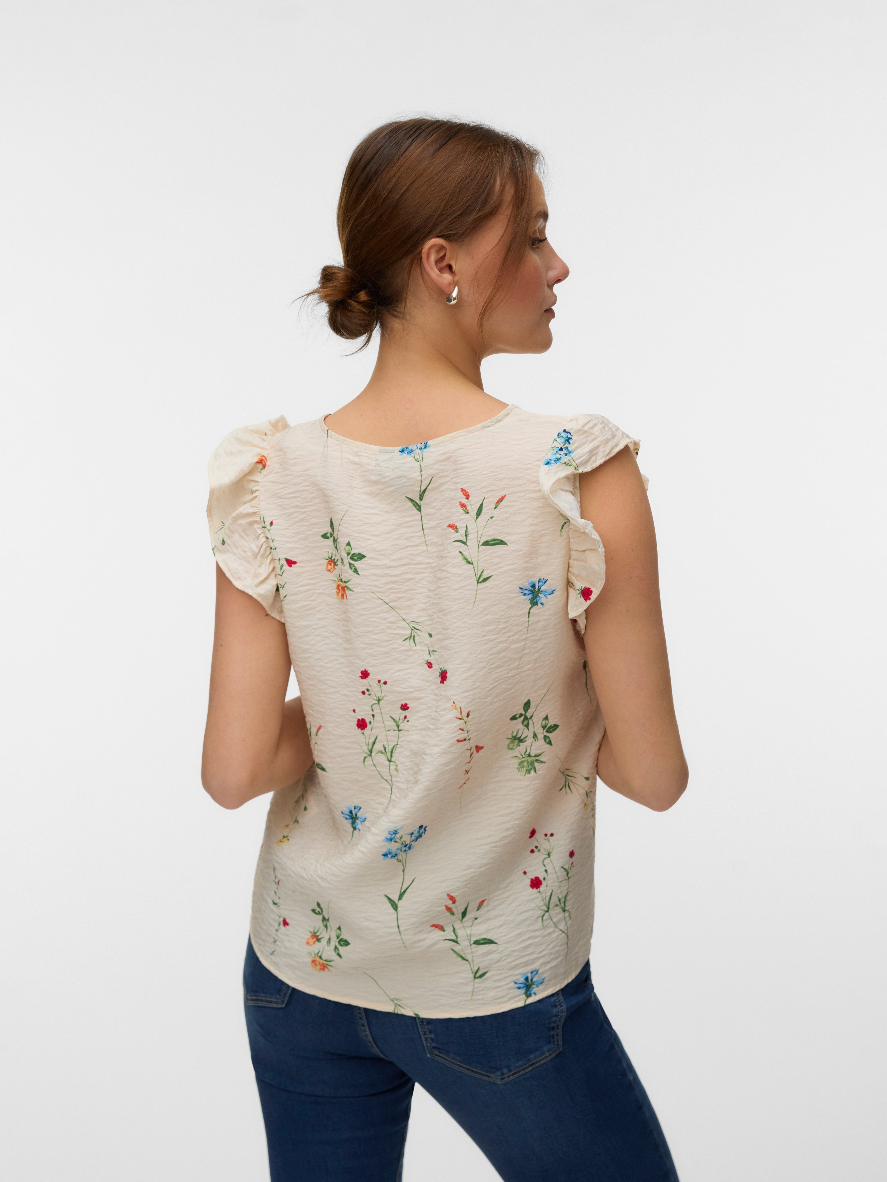 Vero Moda Damen T-Shirts Birch/Bina