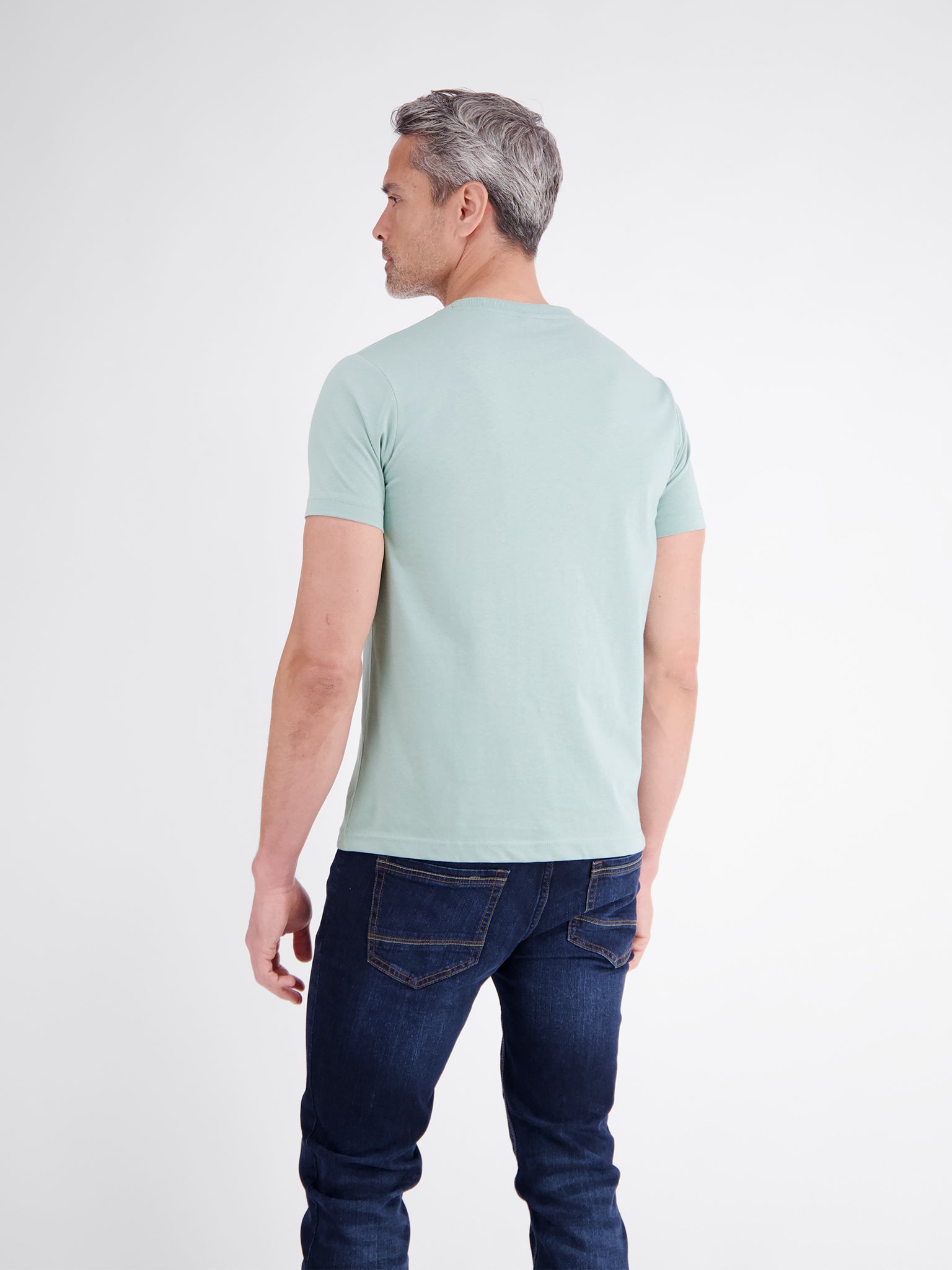 Lerros Herren T-Shirts kurz Misty Blue
