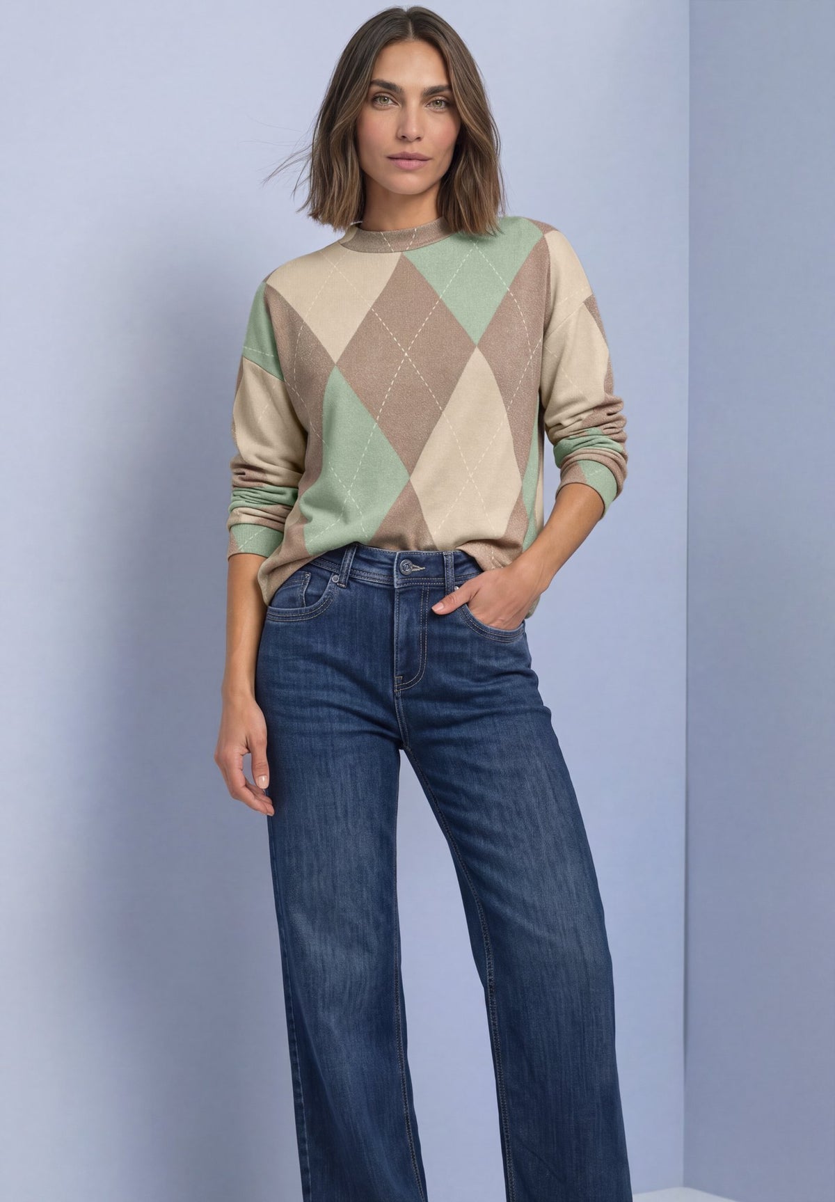 Street One Damen T-Shirts  Eucalyptu