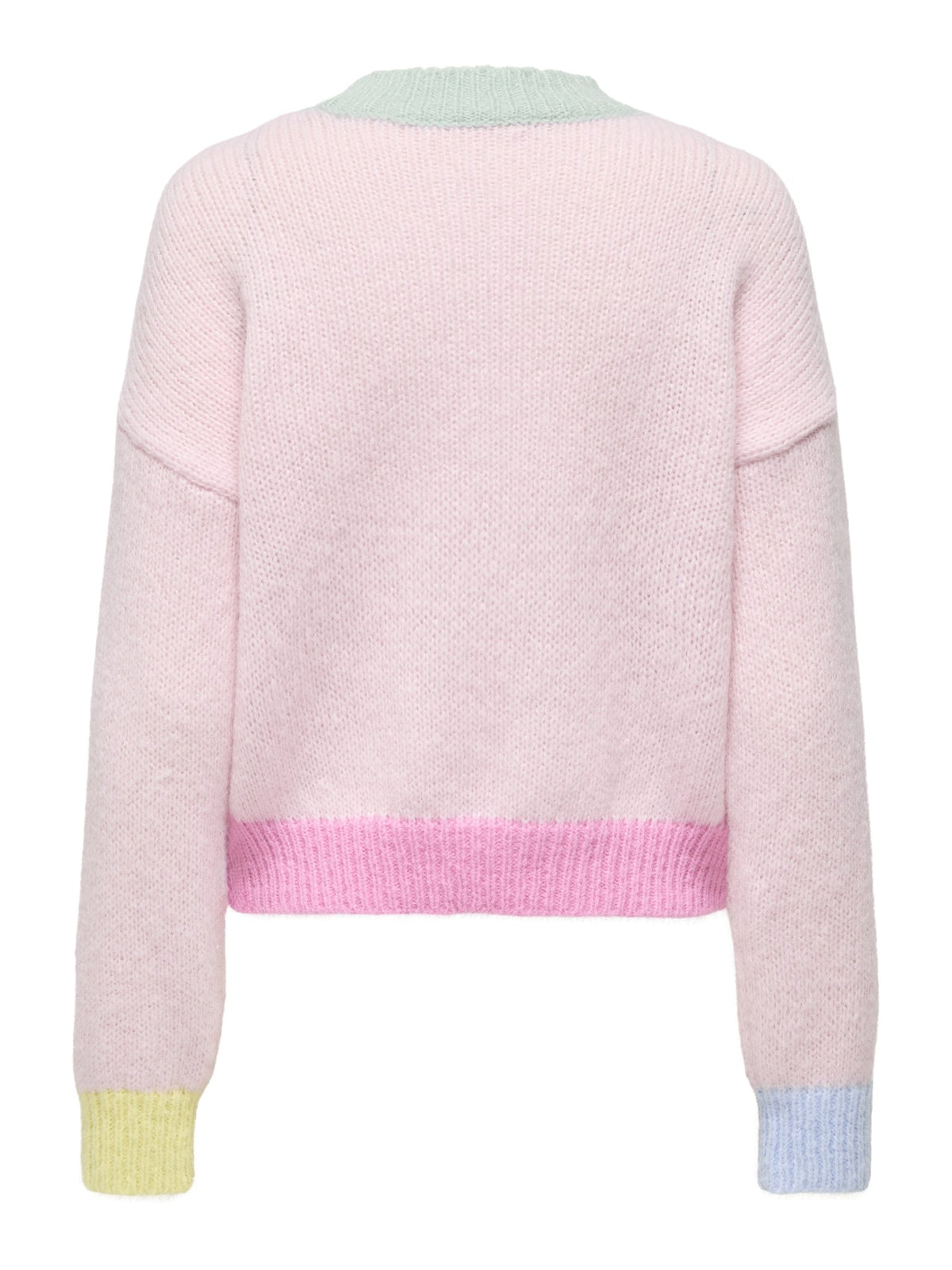 Only Damen Pullover Aqua Gray/Contr