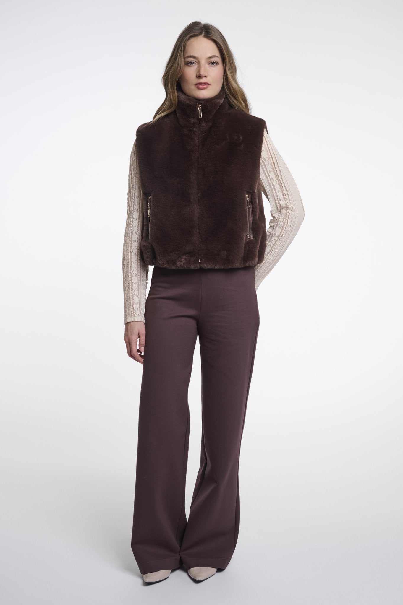 Rino & Pelle Damen Indoorwesten  Coffee Ro