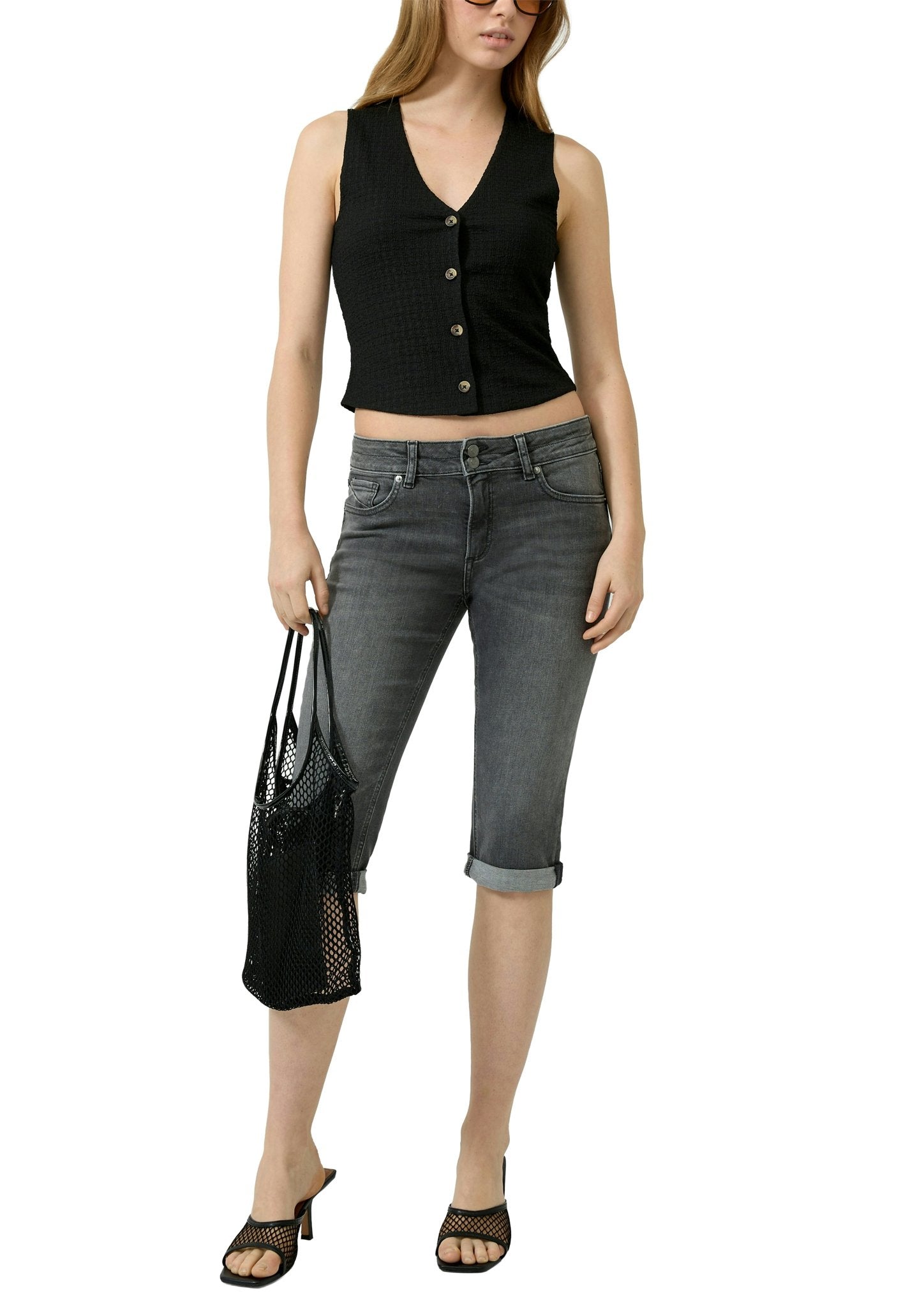 QS by S.Oliver Damen Hosen Grey/Black