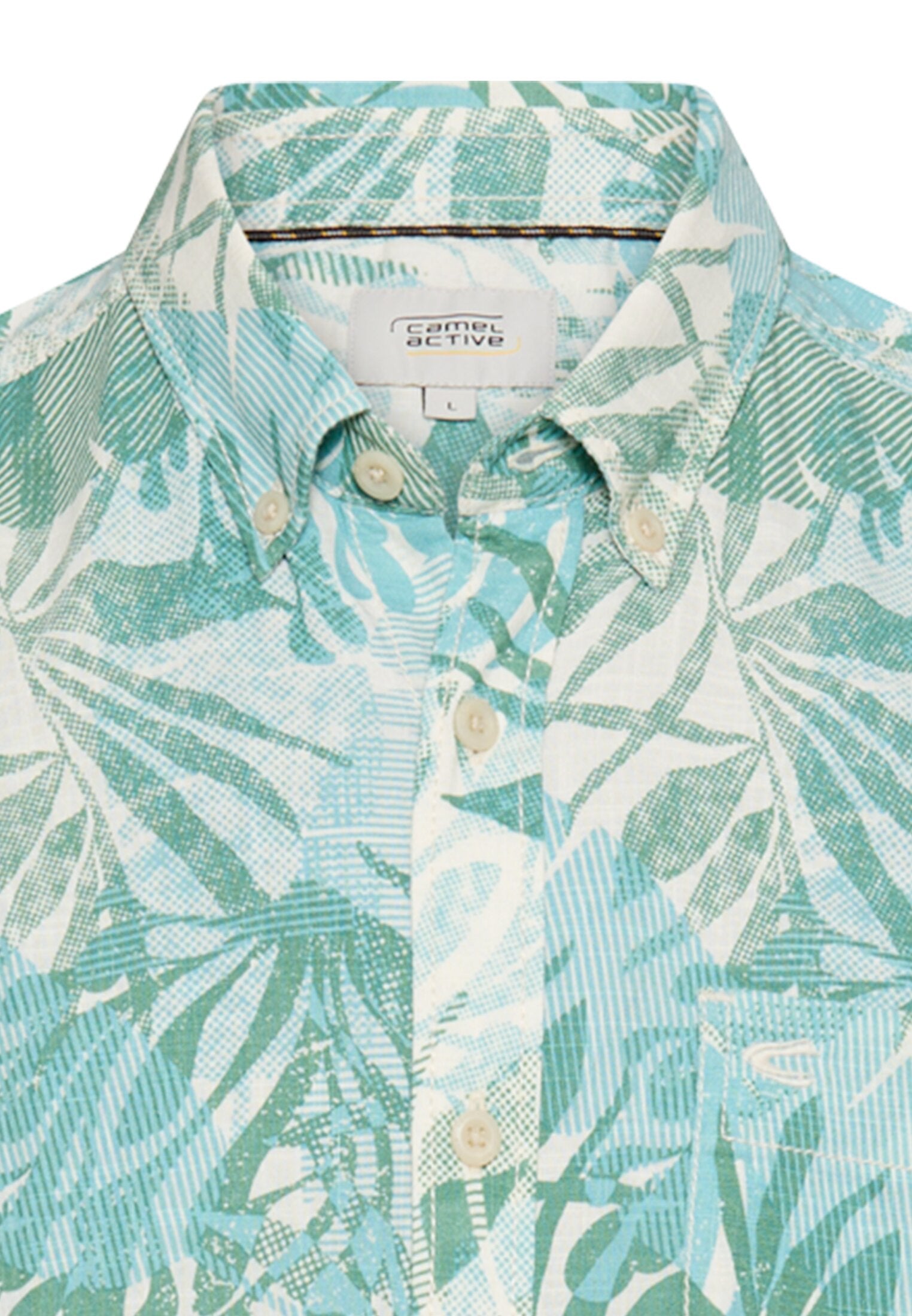 Camel active Herren Hemden kurz  Lagoon Green