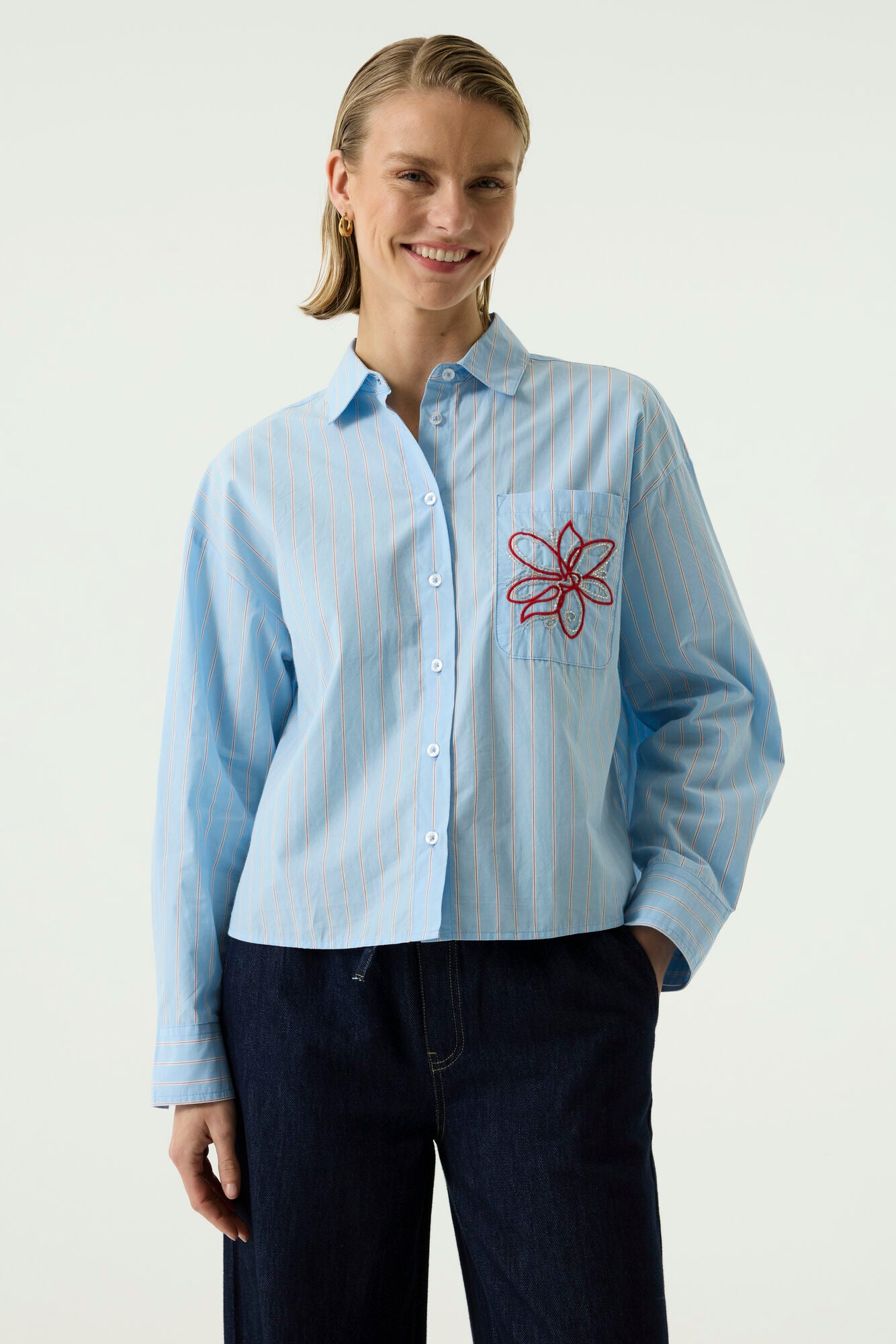 Garcia Damen Blusen Breeze Blue