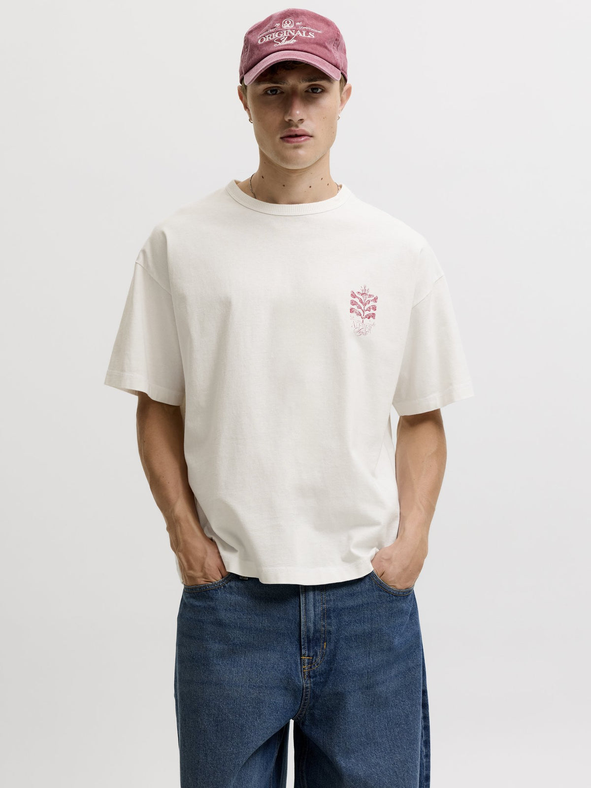 Jack & Jones Herren T-Shirts kurz Bright White