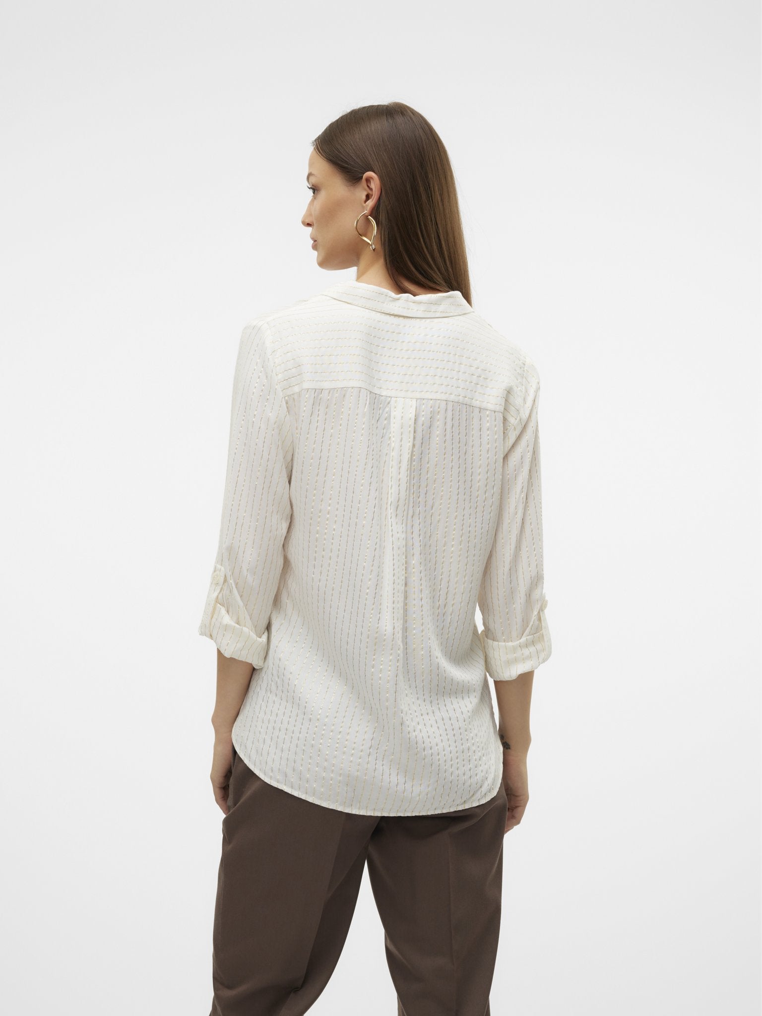 Vero Moda Damen Blusen Snow White/Gold