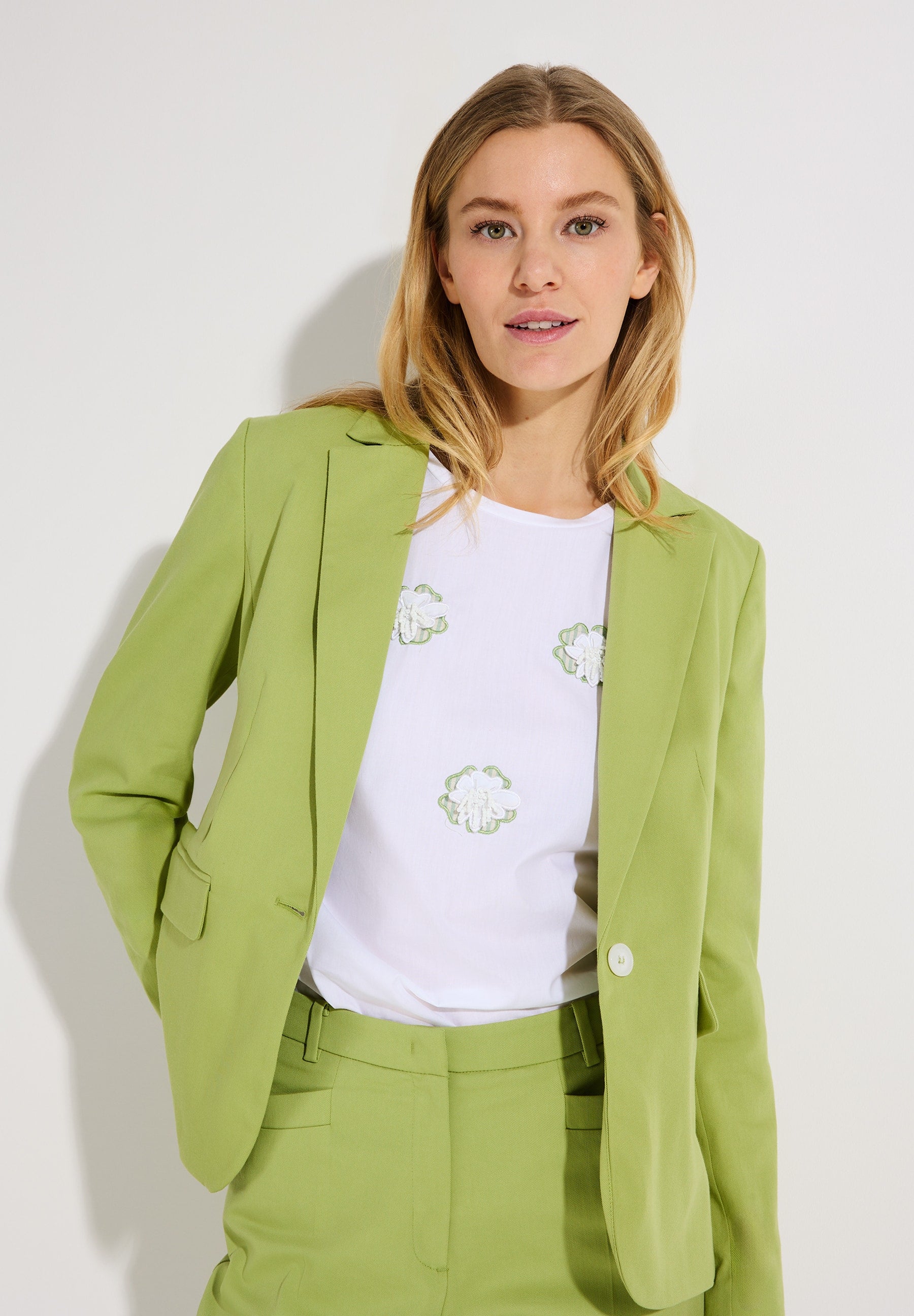 More & More Damen Blazer  Pistachio