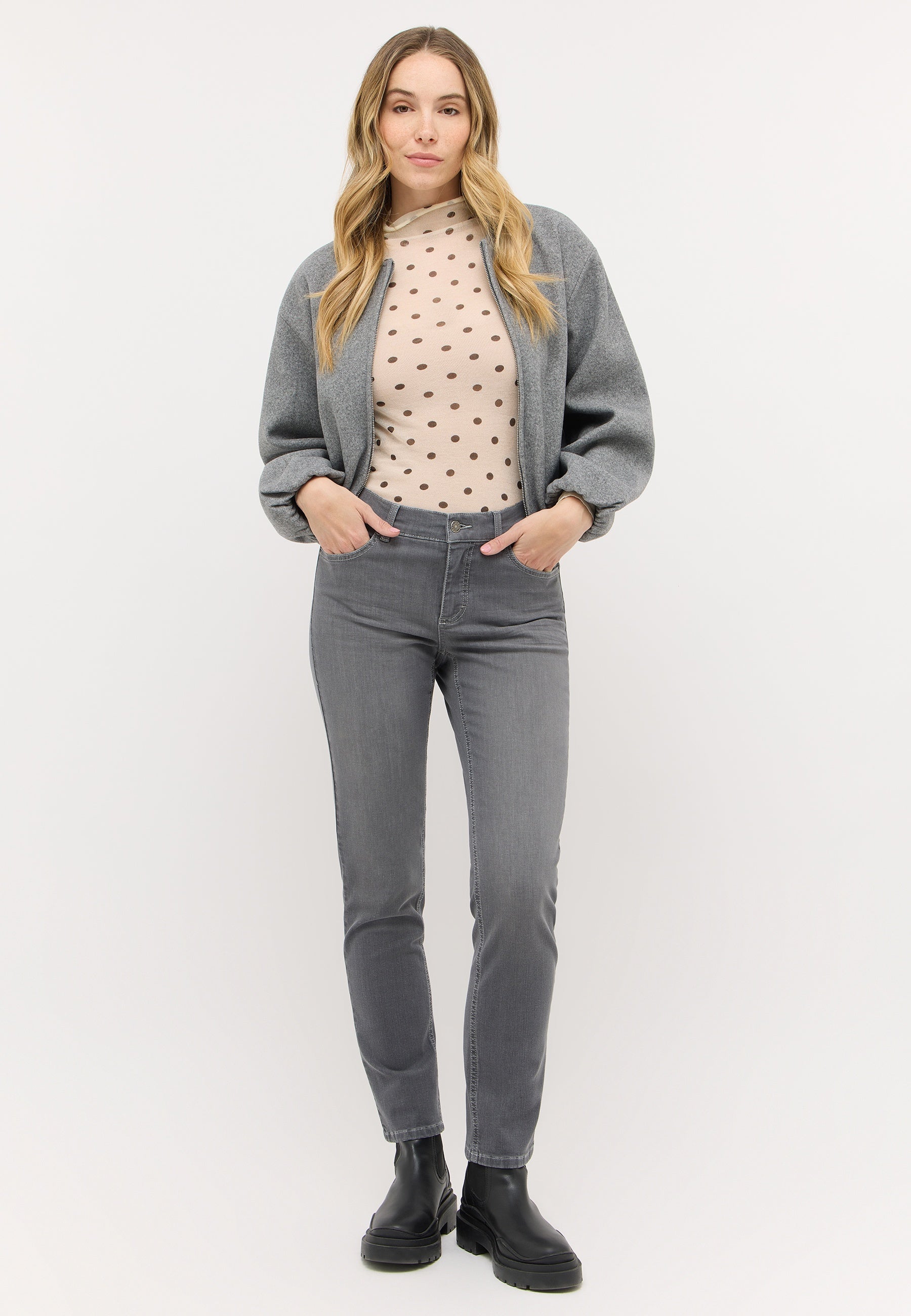 Angels Damen Jeans Mid Grey U