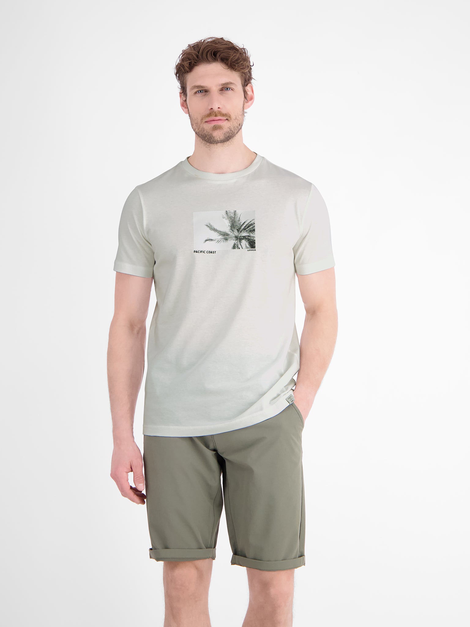 Lerros Herren T-Shirts kurz Broken White