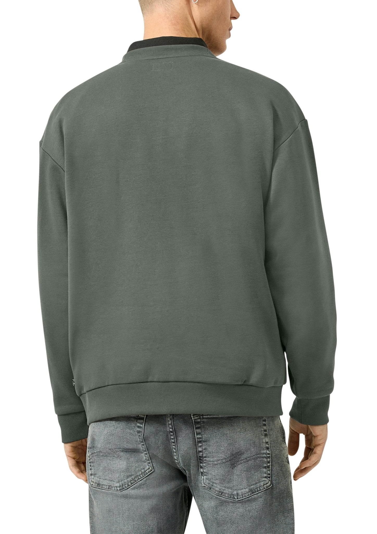 QS by S.Oliver Herren Sweatshirts L Grey/Black