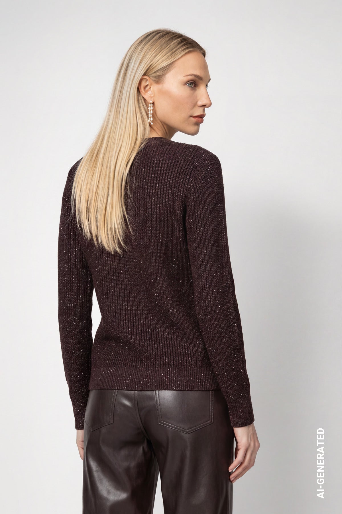 Monari Damen Pullover Black Coffe