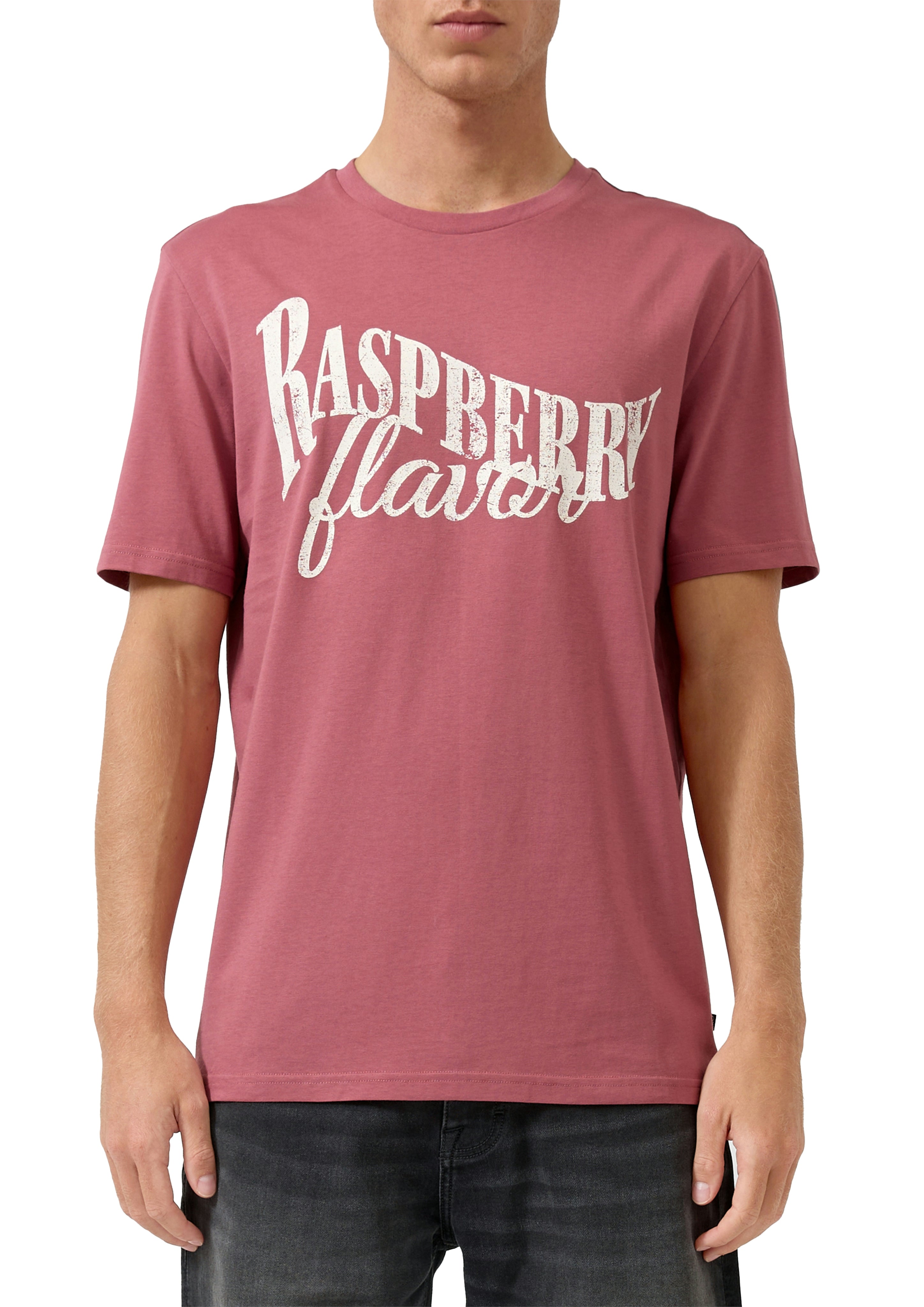 QS by S.Oliver Herren T-Shirts kurz Lilac/Pink
