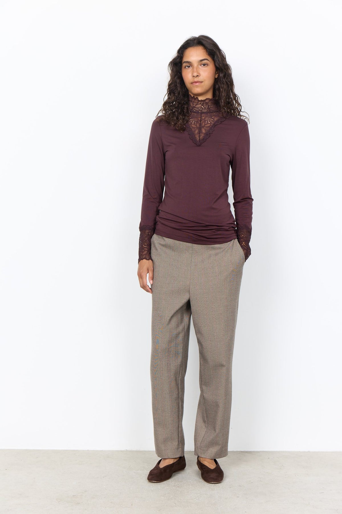 Soya Concept Damen T-Shirts Chocolate Plum