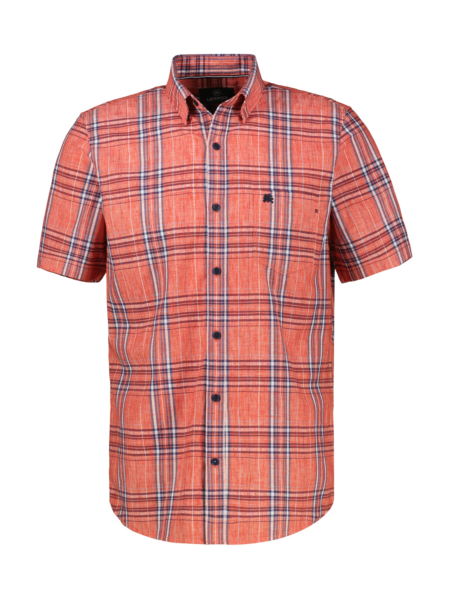 Lerros Herren Hemden kurz Vivid Red