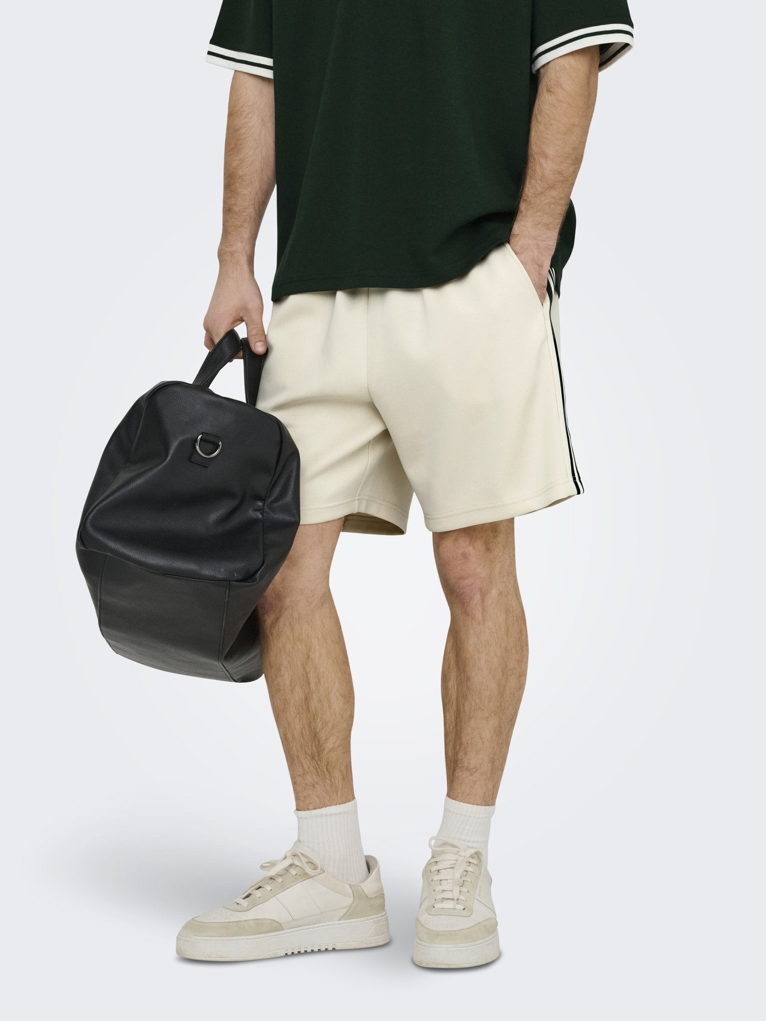 Only & Sons Herren Shorts Whitecap Gray
