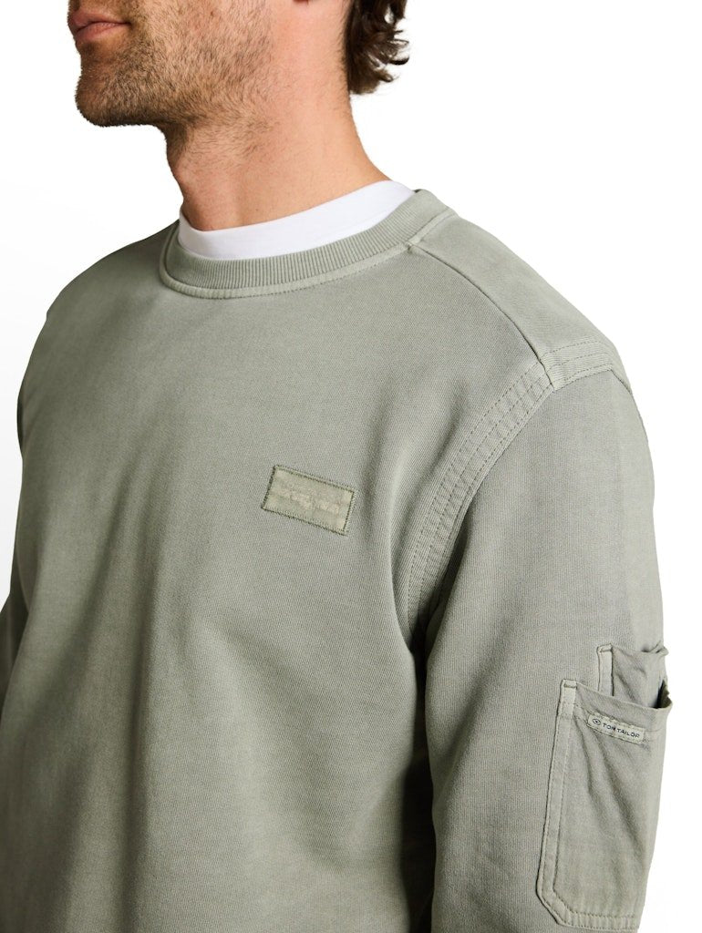 Tom Tailor Herren Sweatshirts Greyish Shadow
