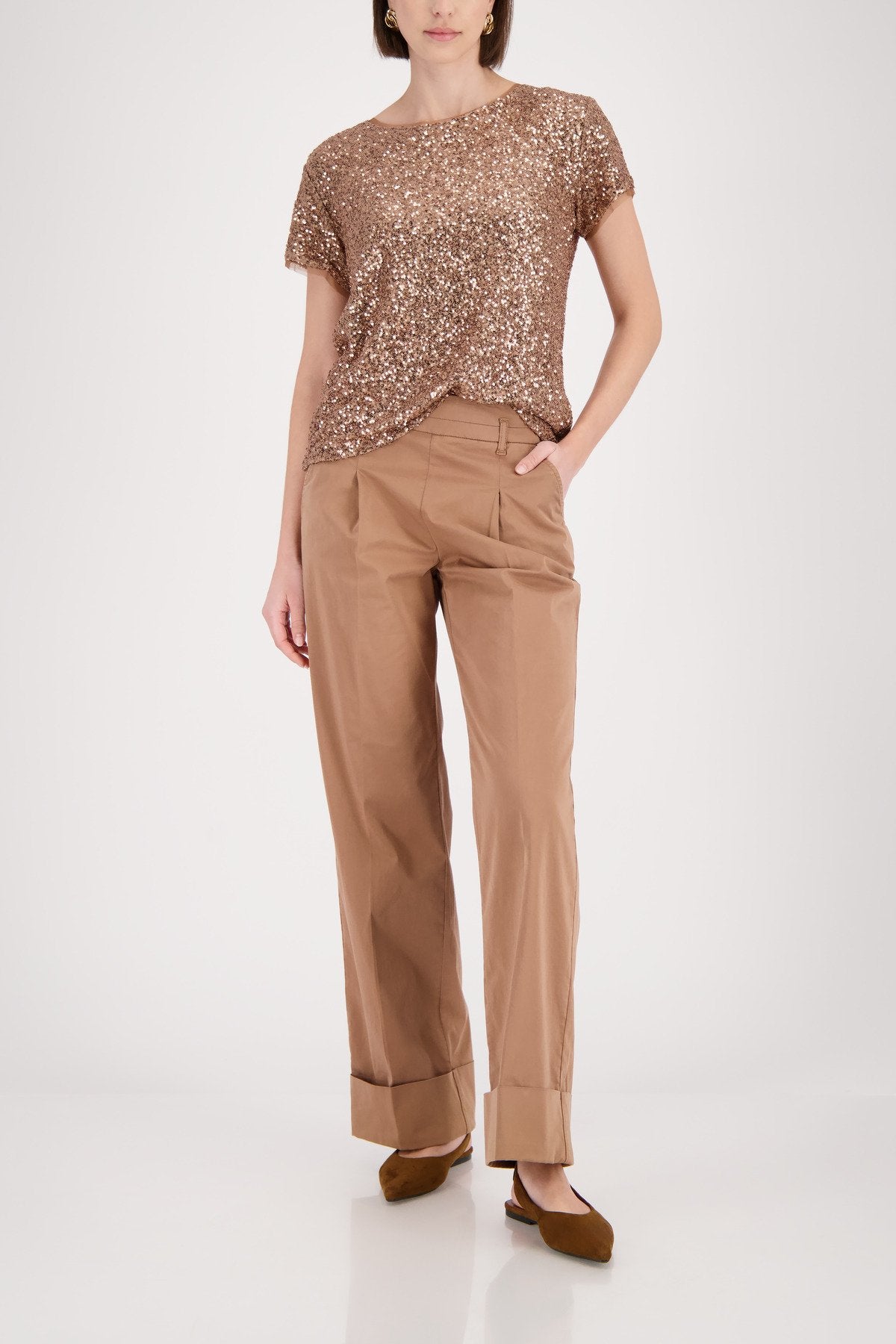 Monari Damen T-Shirts  Mocca