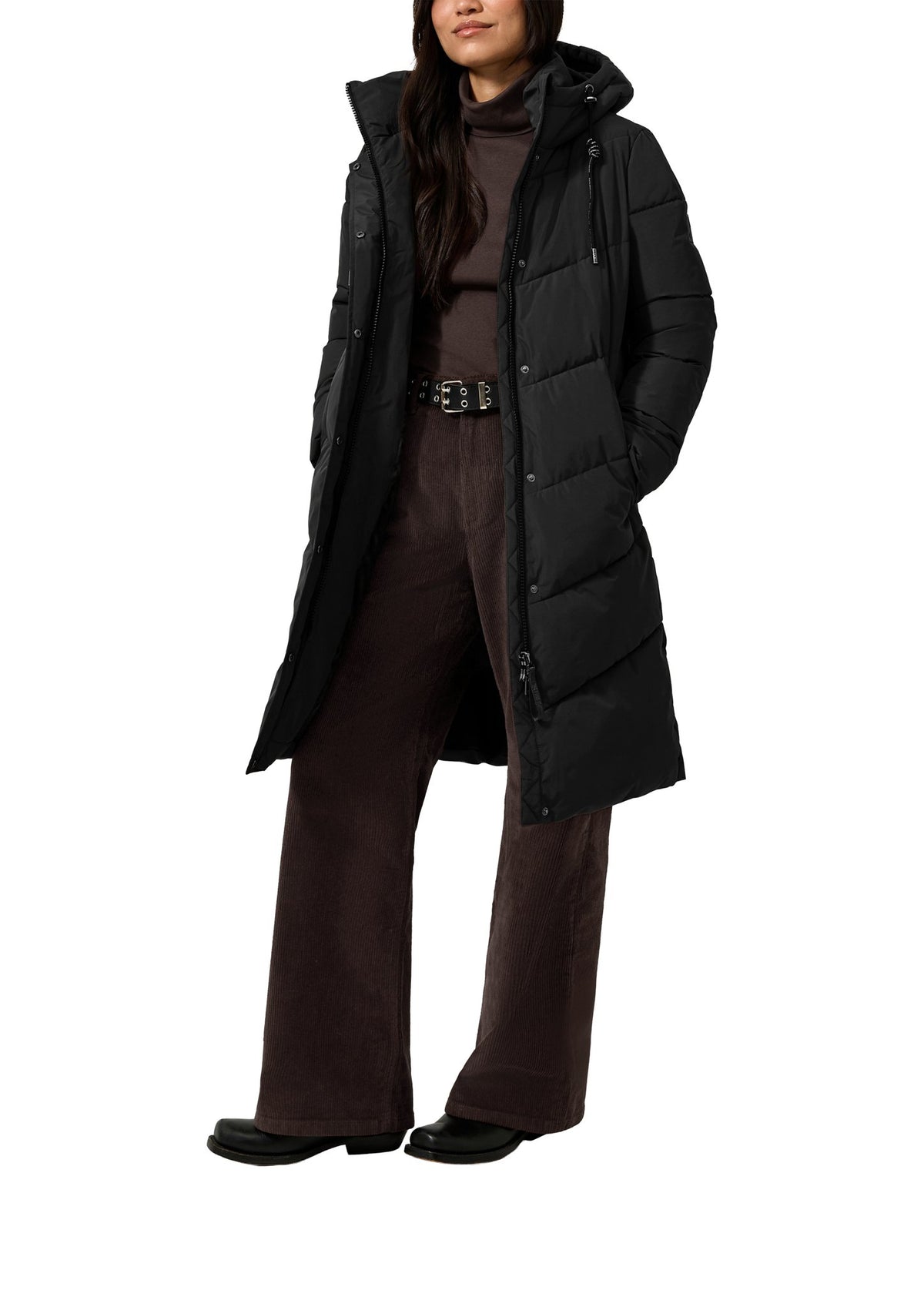 QS by S.Oliver Damen Mantel  Grey/Black