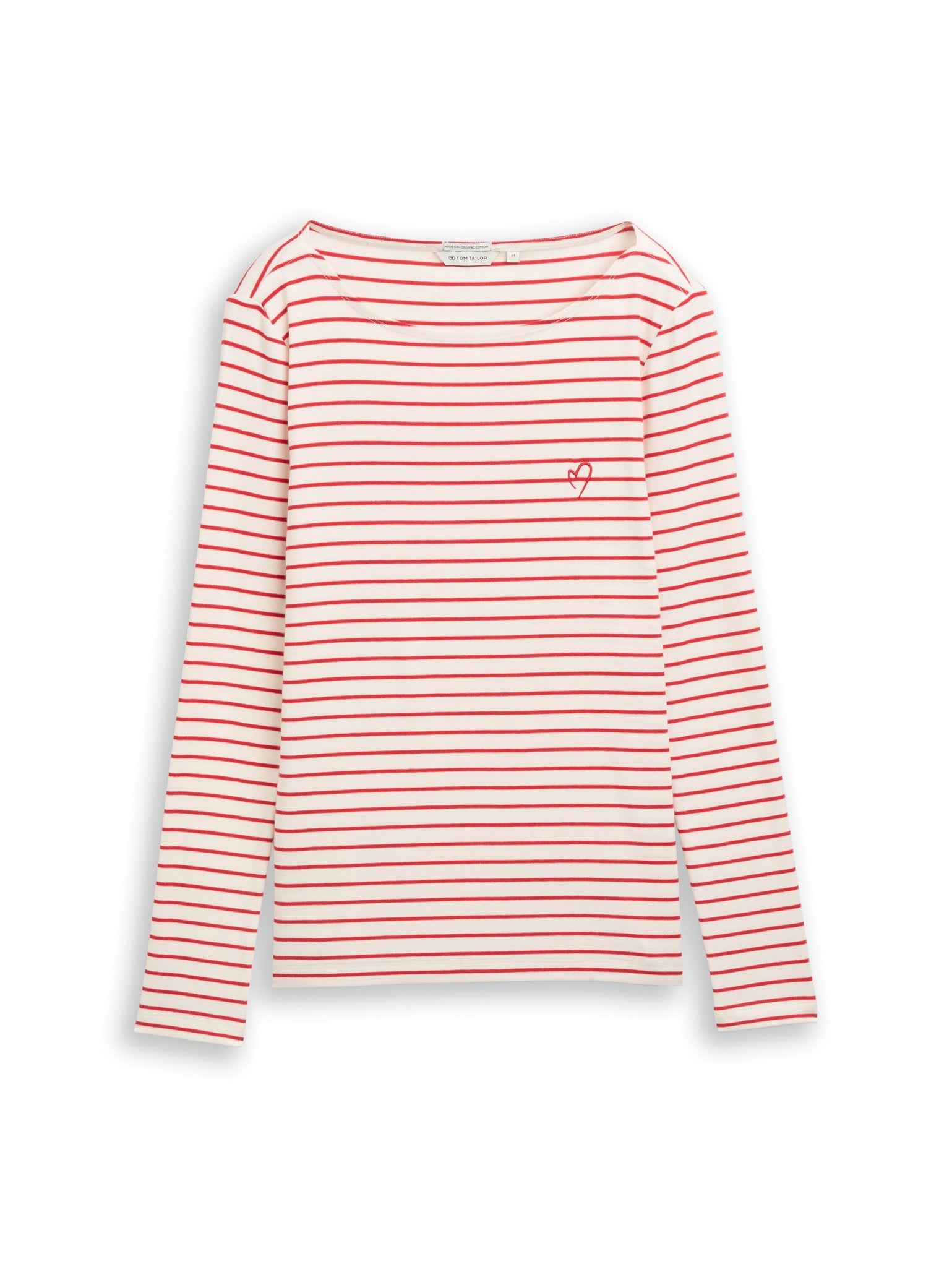 Tom Tailor Damen T-Shirts Red Offwhite St