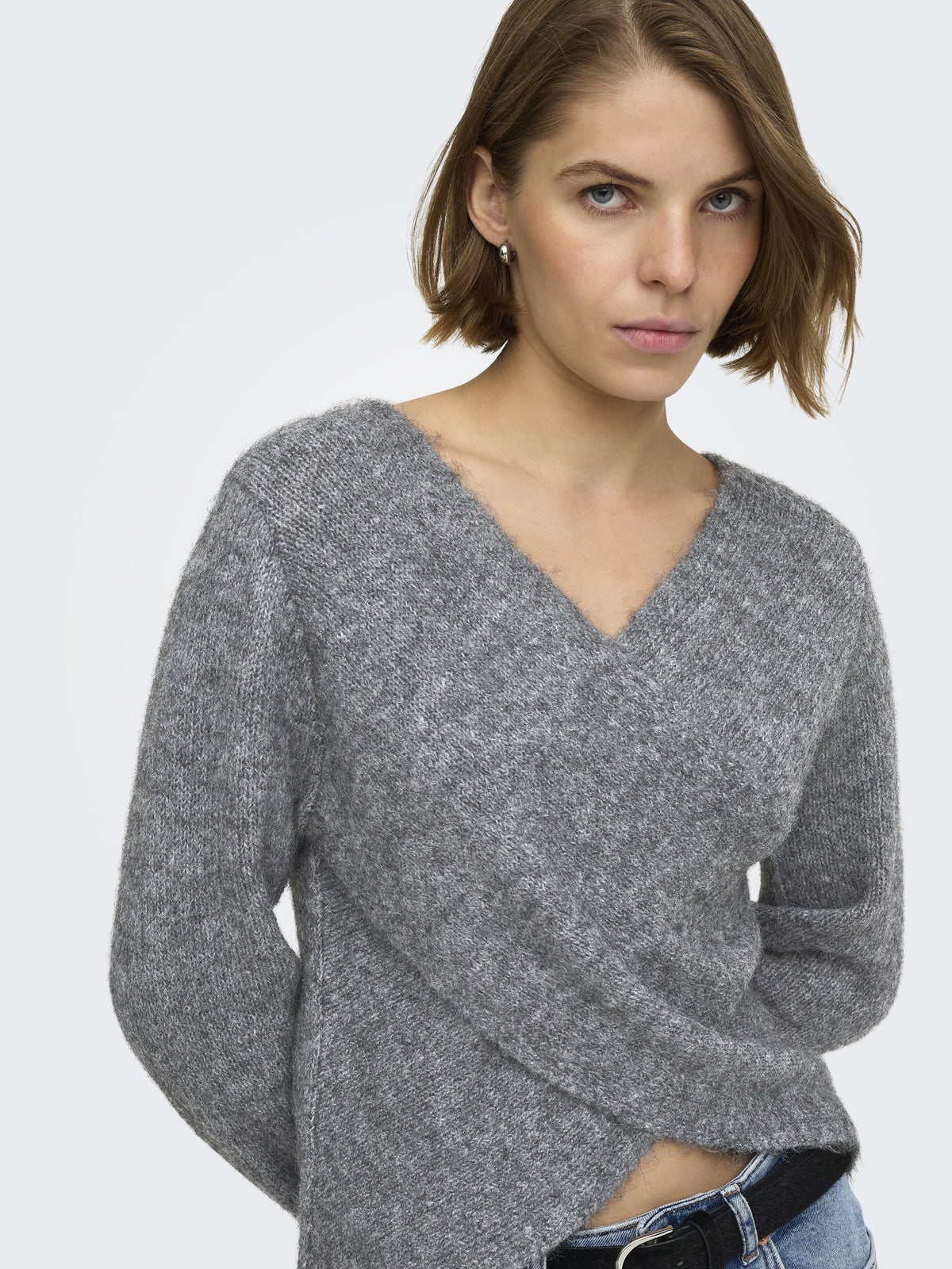 Only Damen Pullover Medium Grey Mel