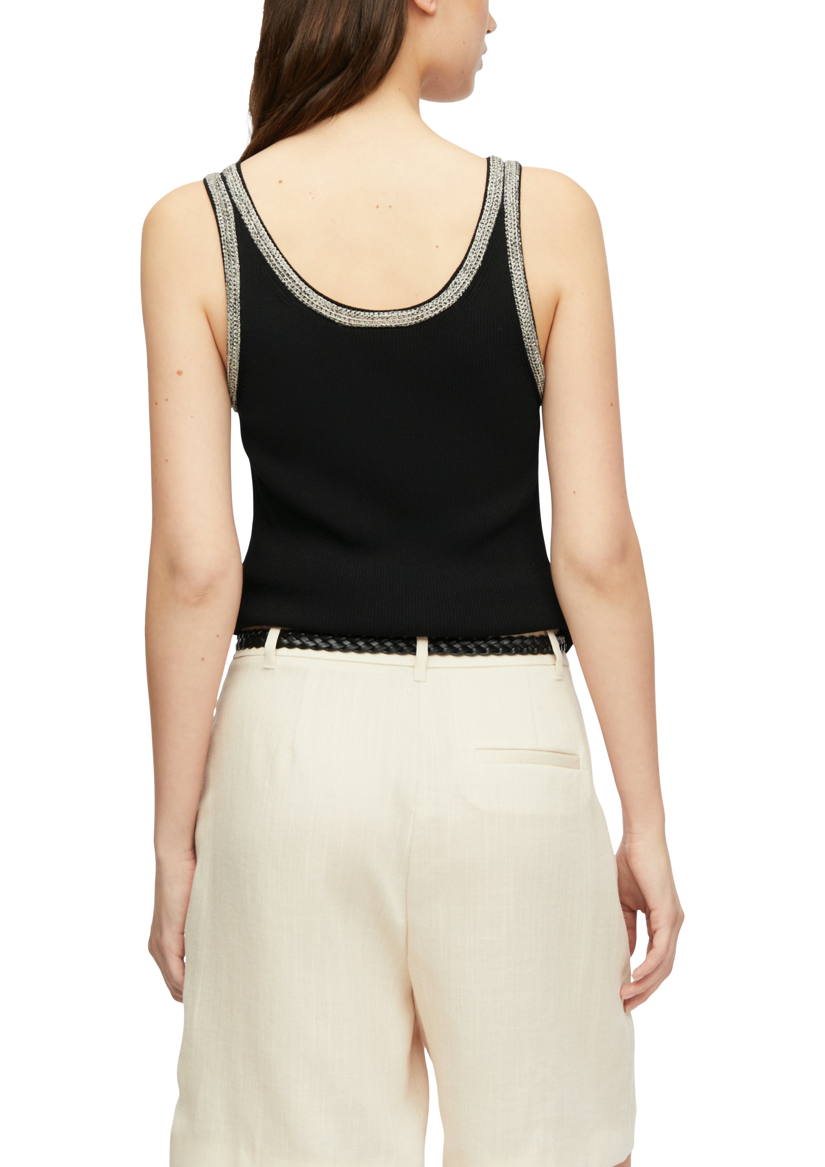 Comma Damen Pullover Grey/Black