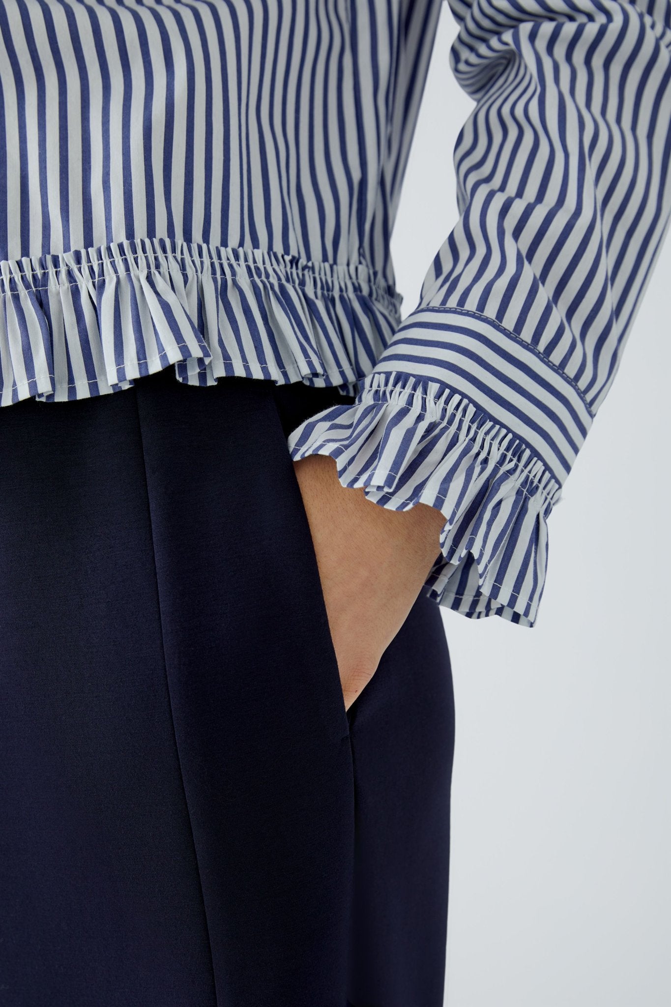 Oui Damen Blusen  White Blue