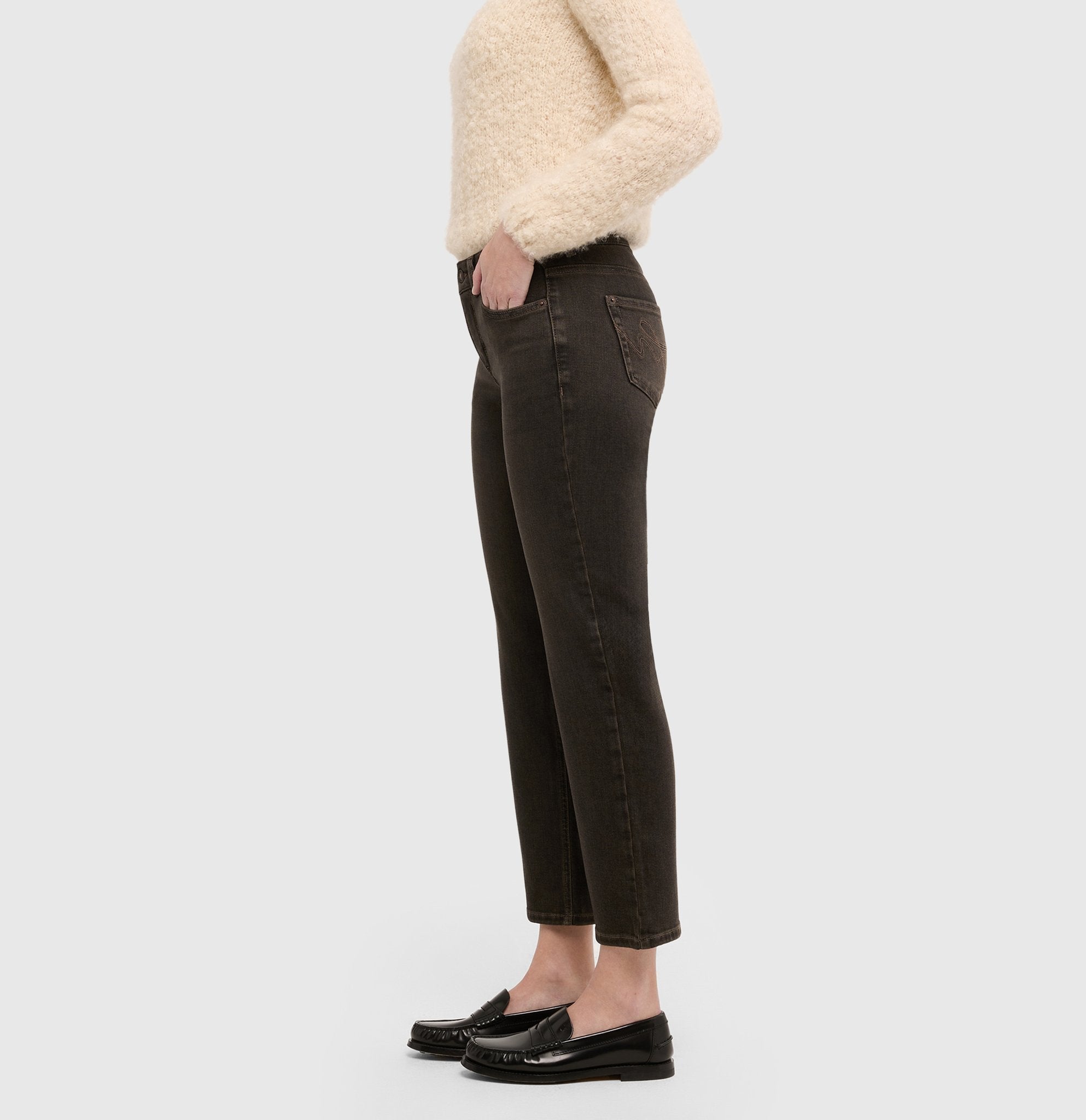 Mac Damen Jeans Anthra Black Wa