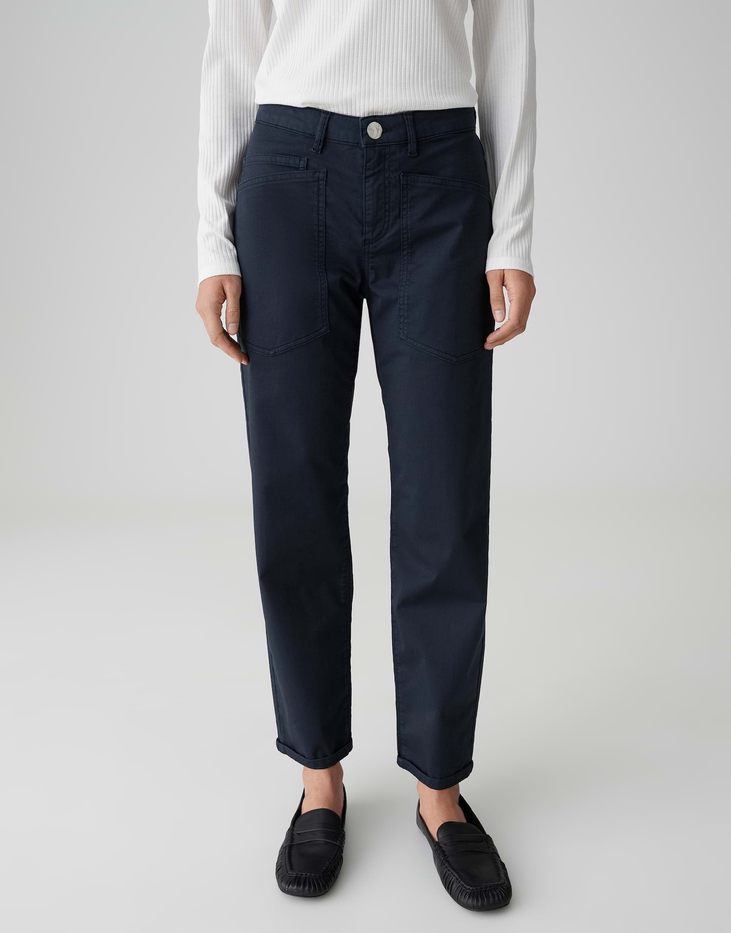Opus Pants Damen Hosen  Coal Blue