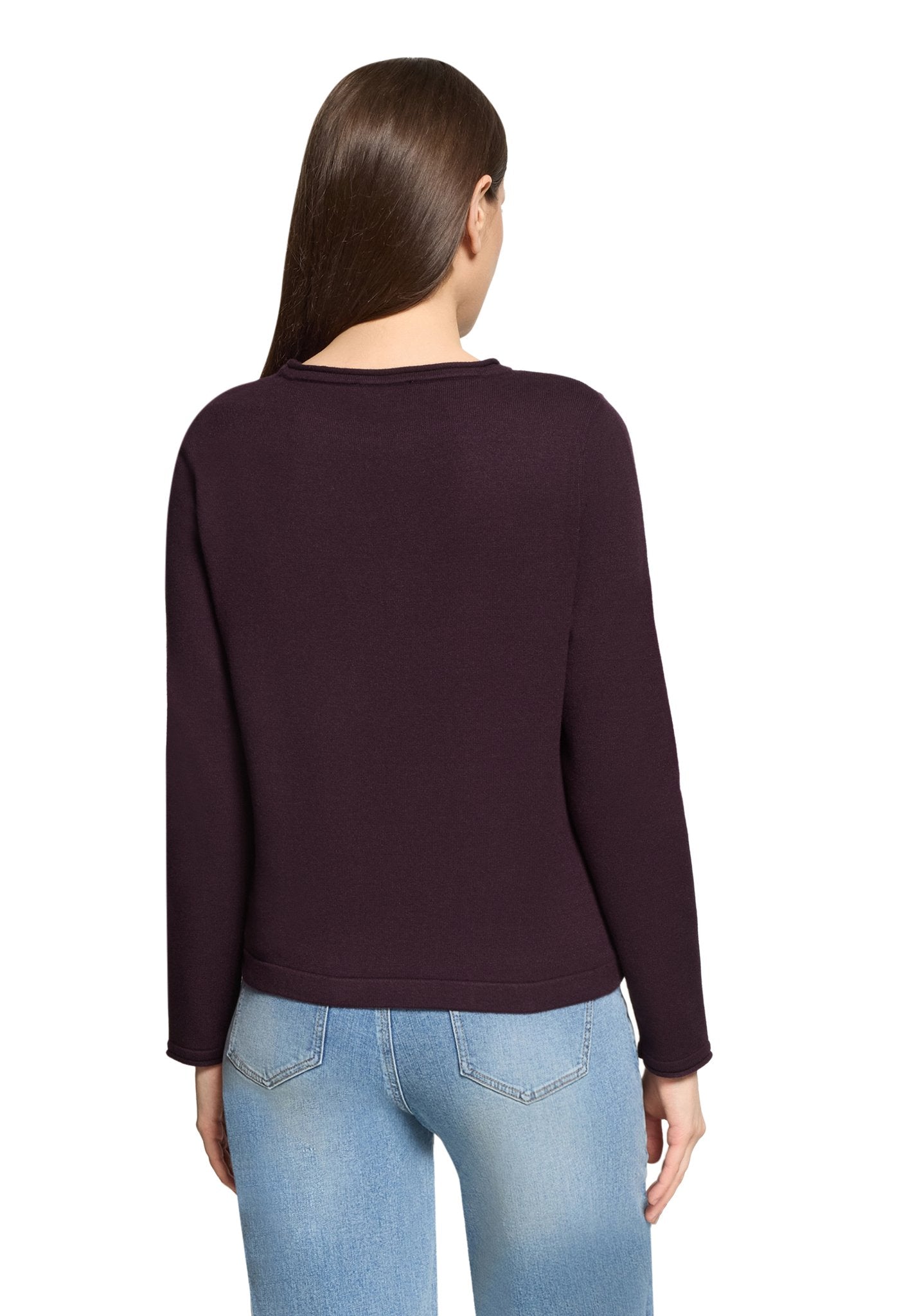 Cartoon Damen Pullover Dark Dahlia