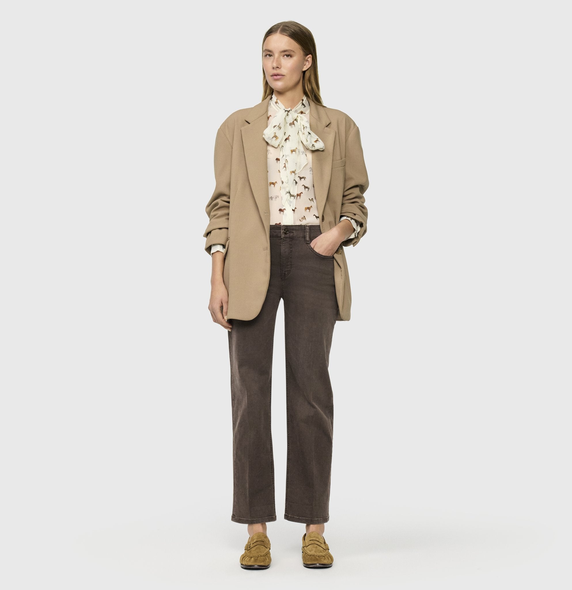 Mac Damen Jeans Brown Stone Was