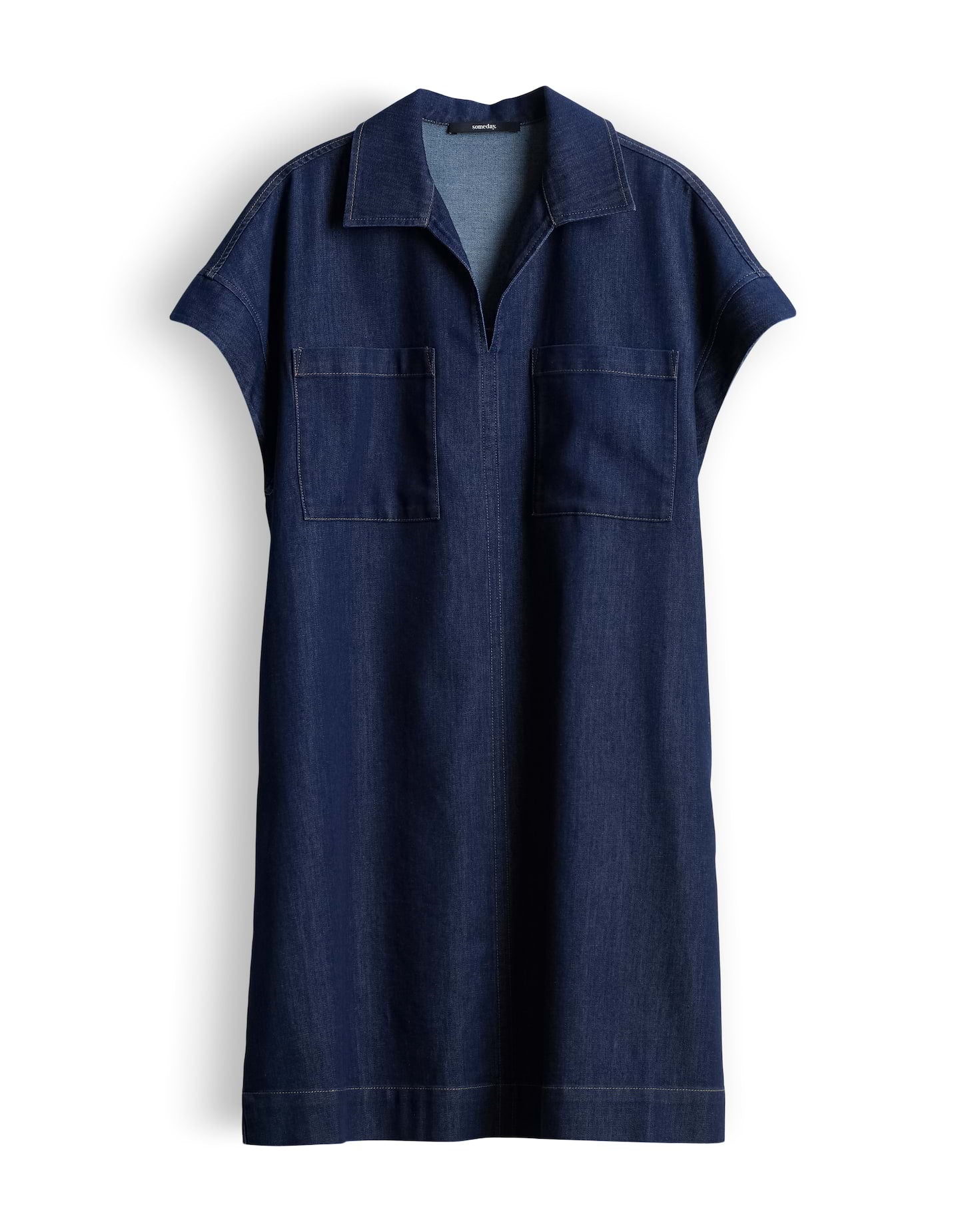 Someday Damen Kleider Rinsed Dark Blu
