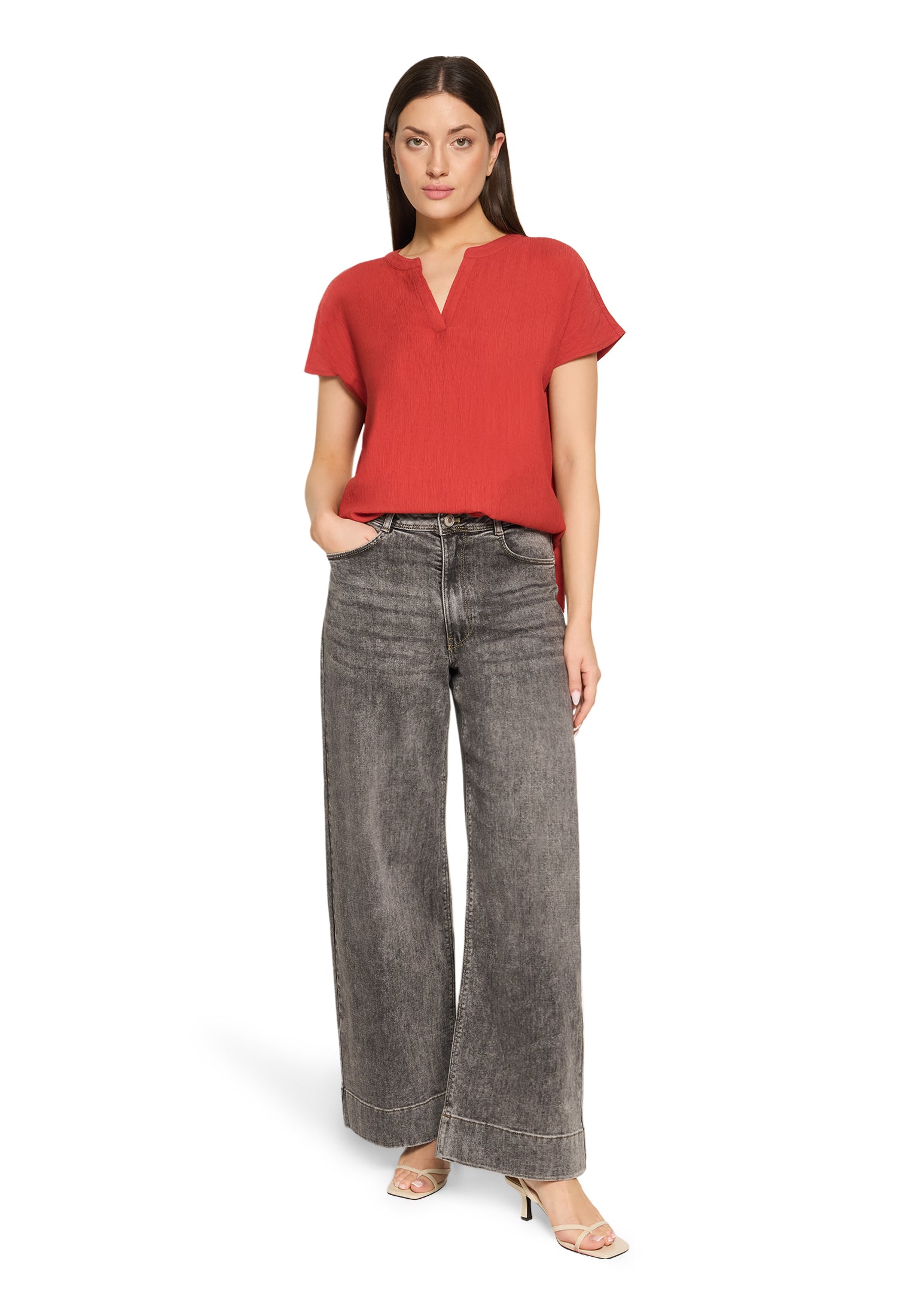 Betty & Co Damen Blusen kurz Rust Red