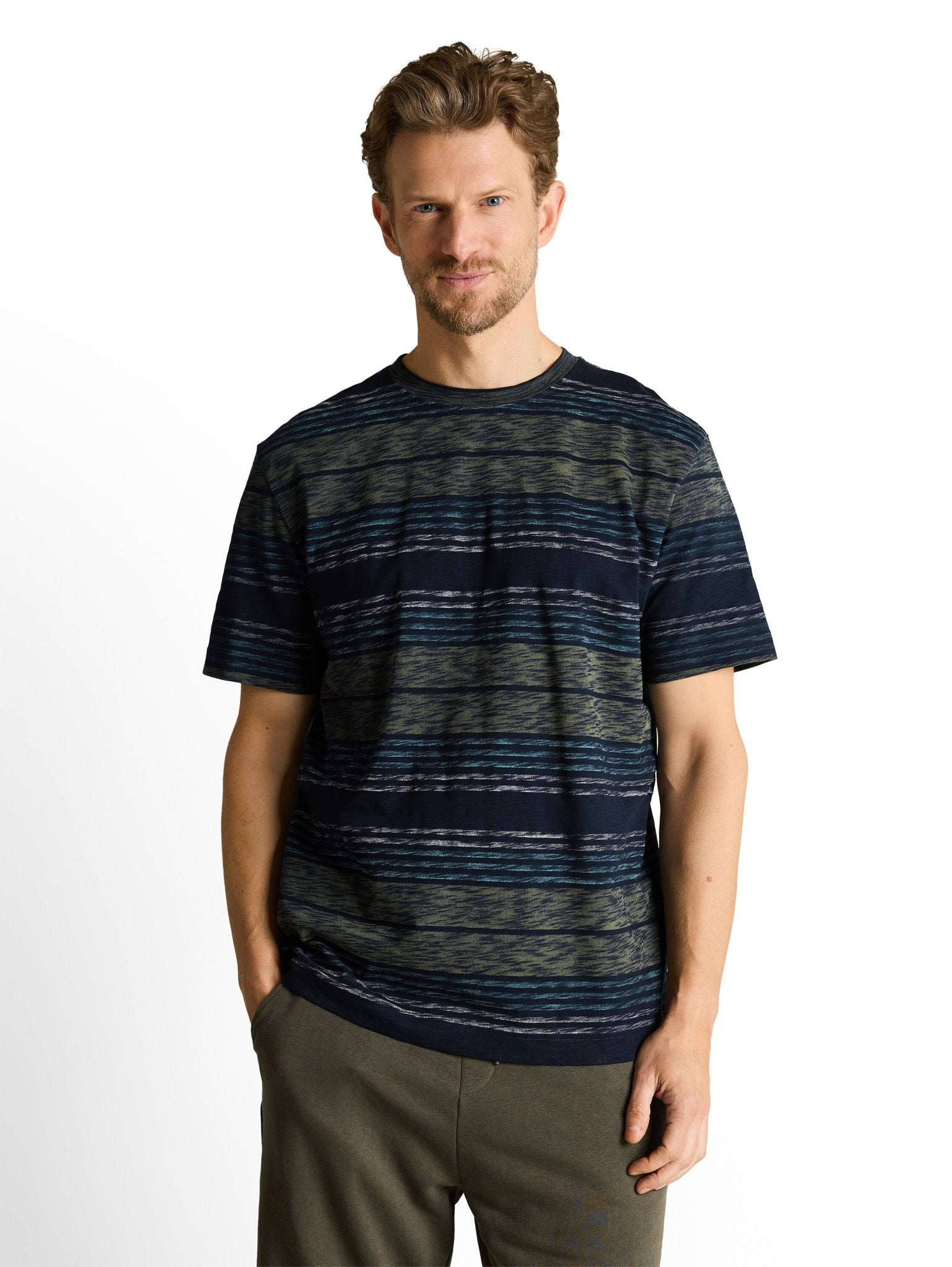 Tom Tailor Herren T-Shirts kurz Deep Leaf Green