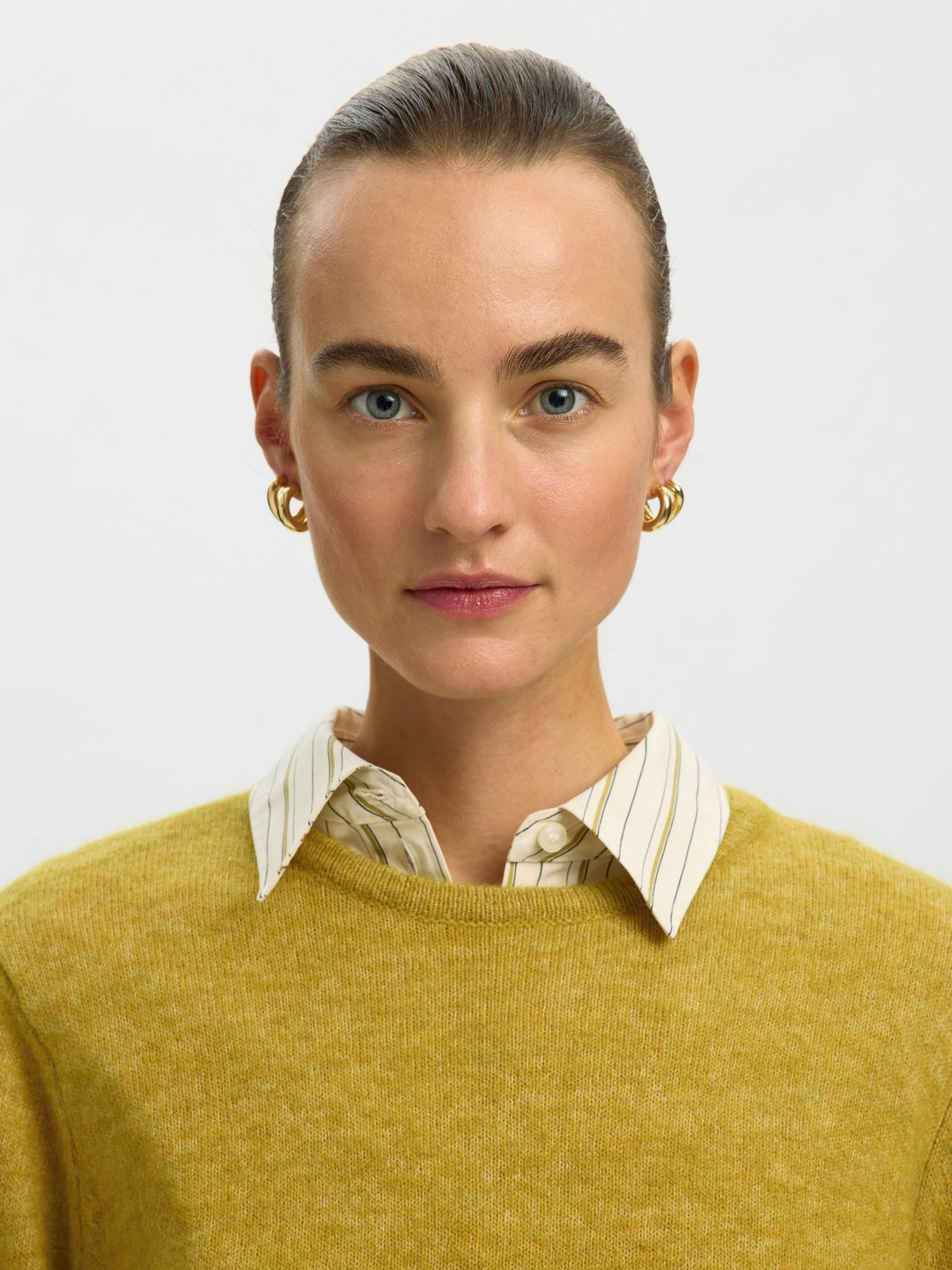 Selected Femme Damen Pullover Avocado Oil/Mel