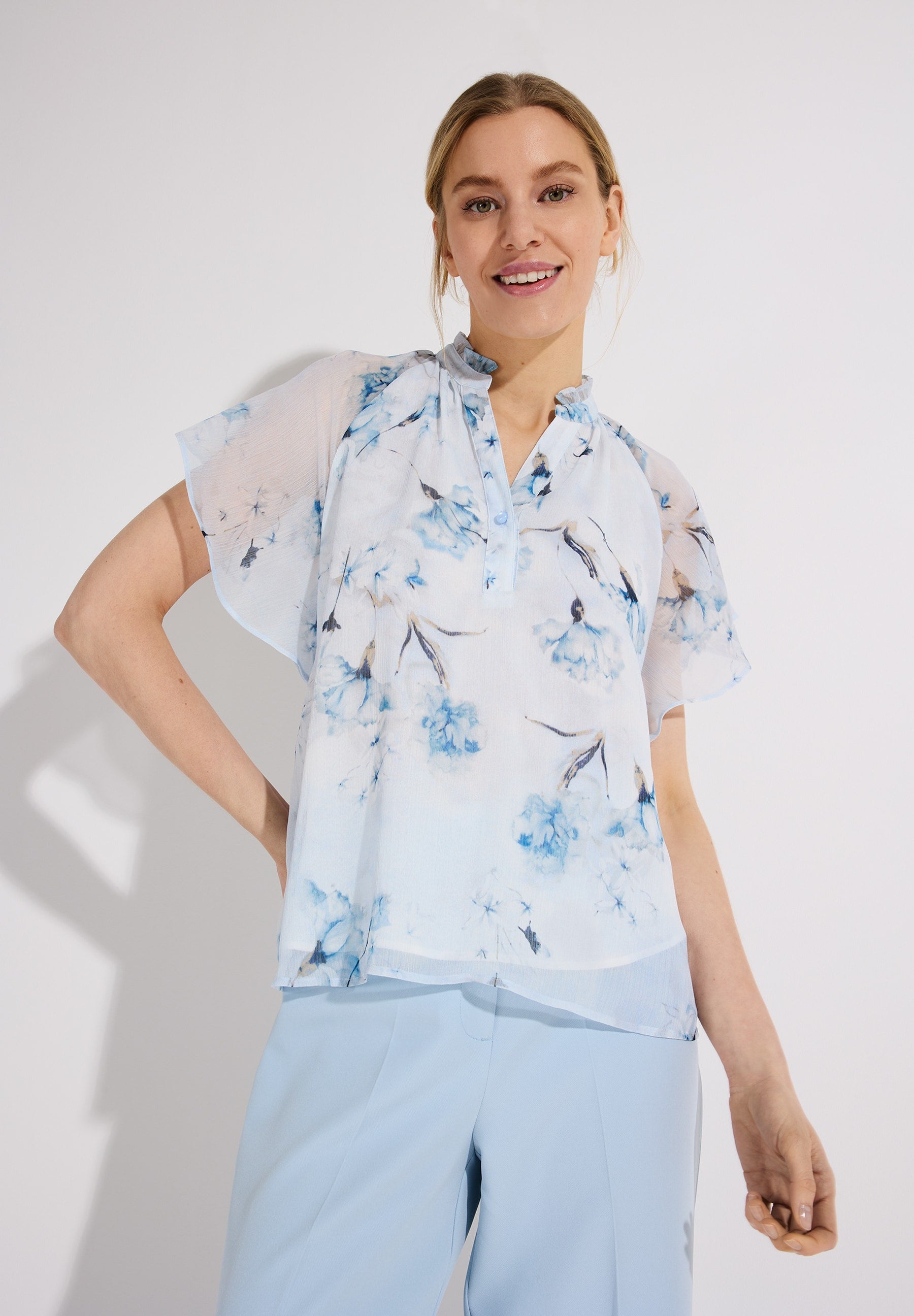 More & More Damen Blusen kurz Gardenrose