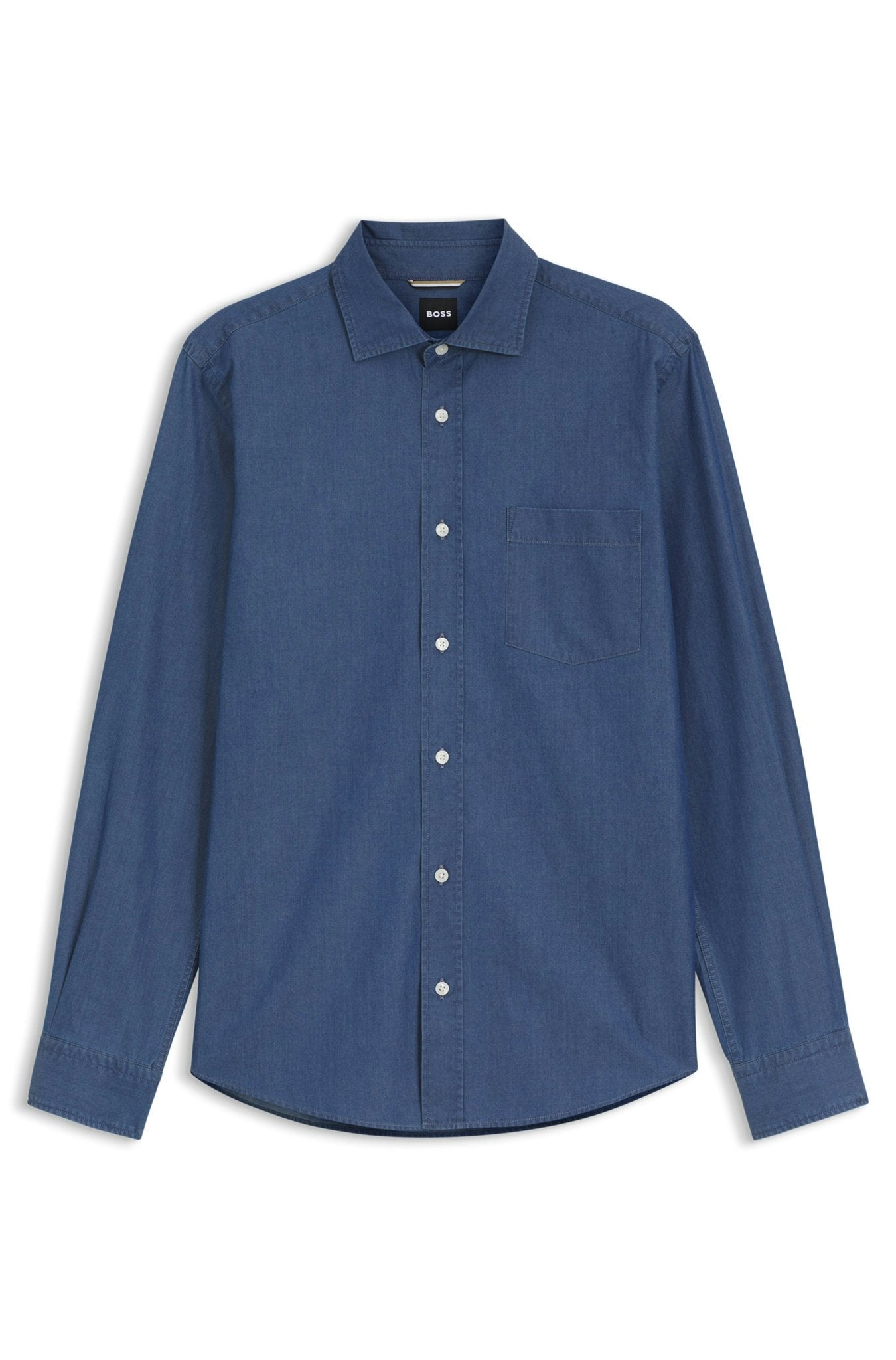 Boss Herren Hemden kurz  Open Blue