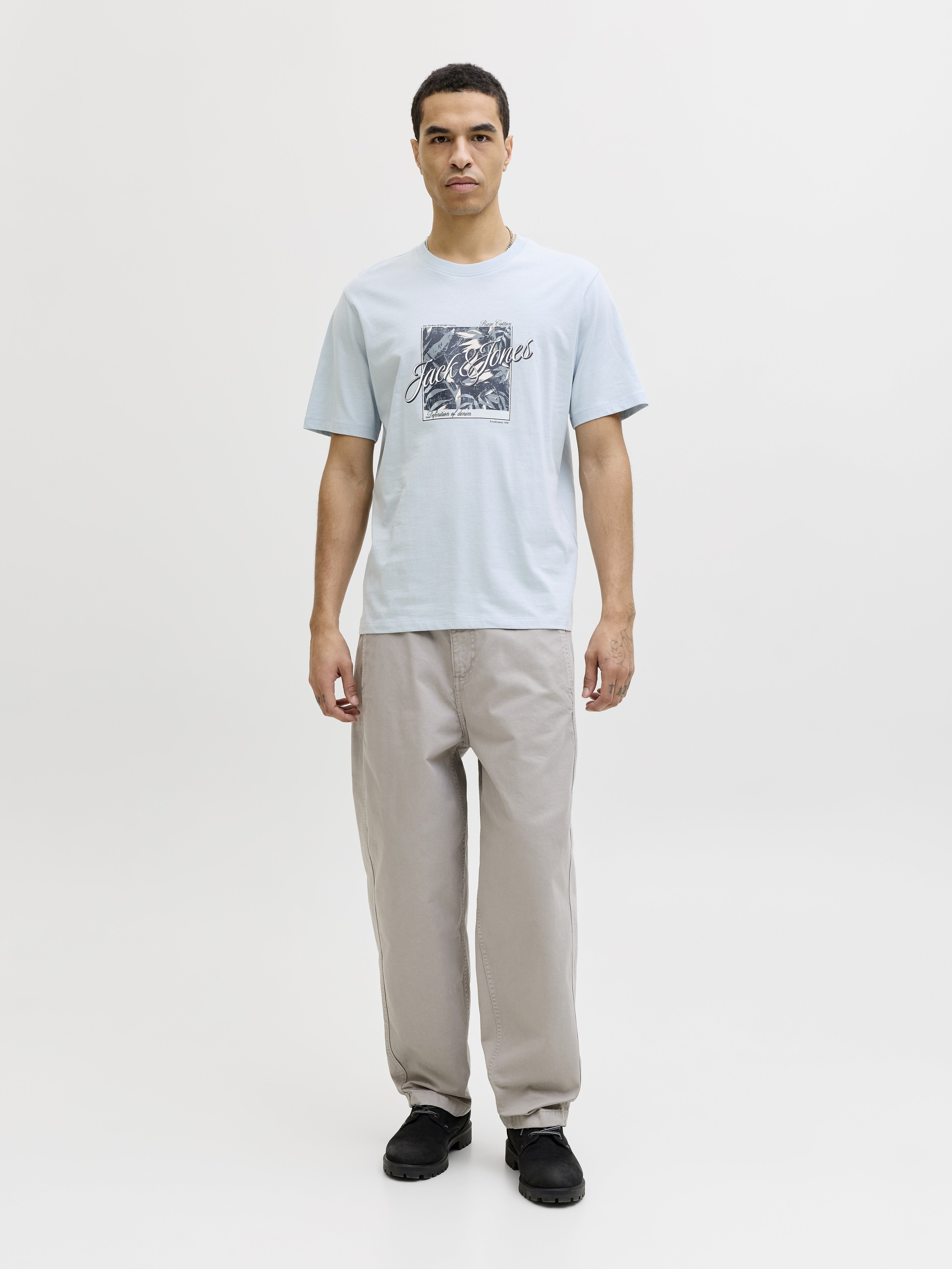 Jack & Jones Herren T-Shirts kurz Celestial Blue