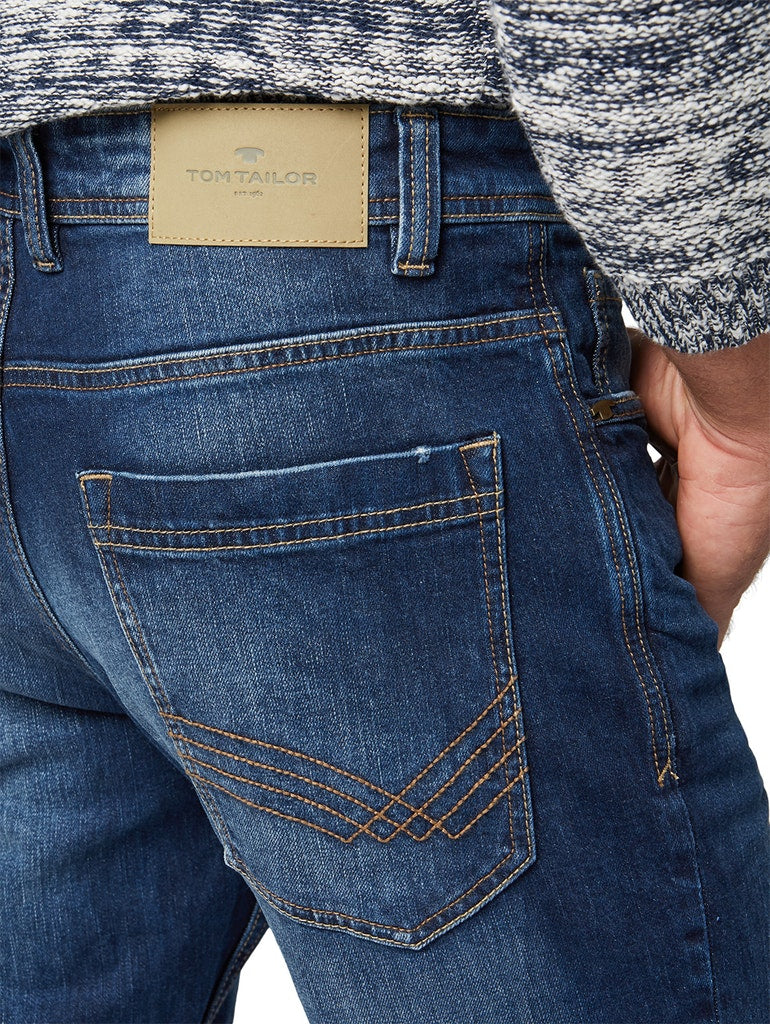 Tom Tailor Herren Jeans Mid Stone Wash