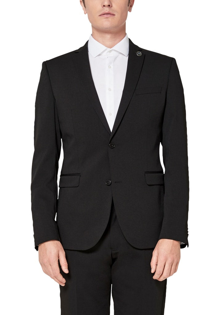 S. Oliver black Herren Sakkos Grey/Black