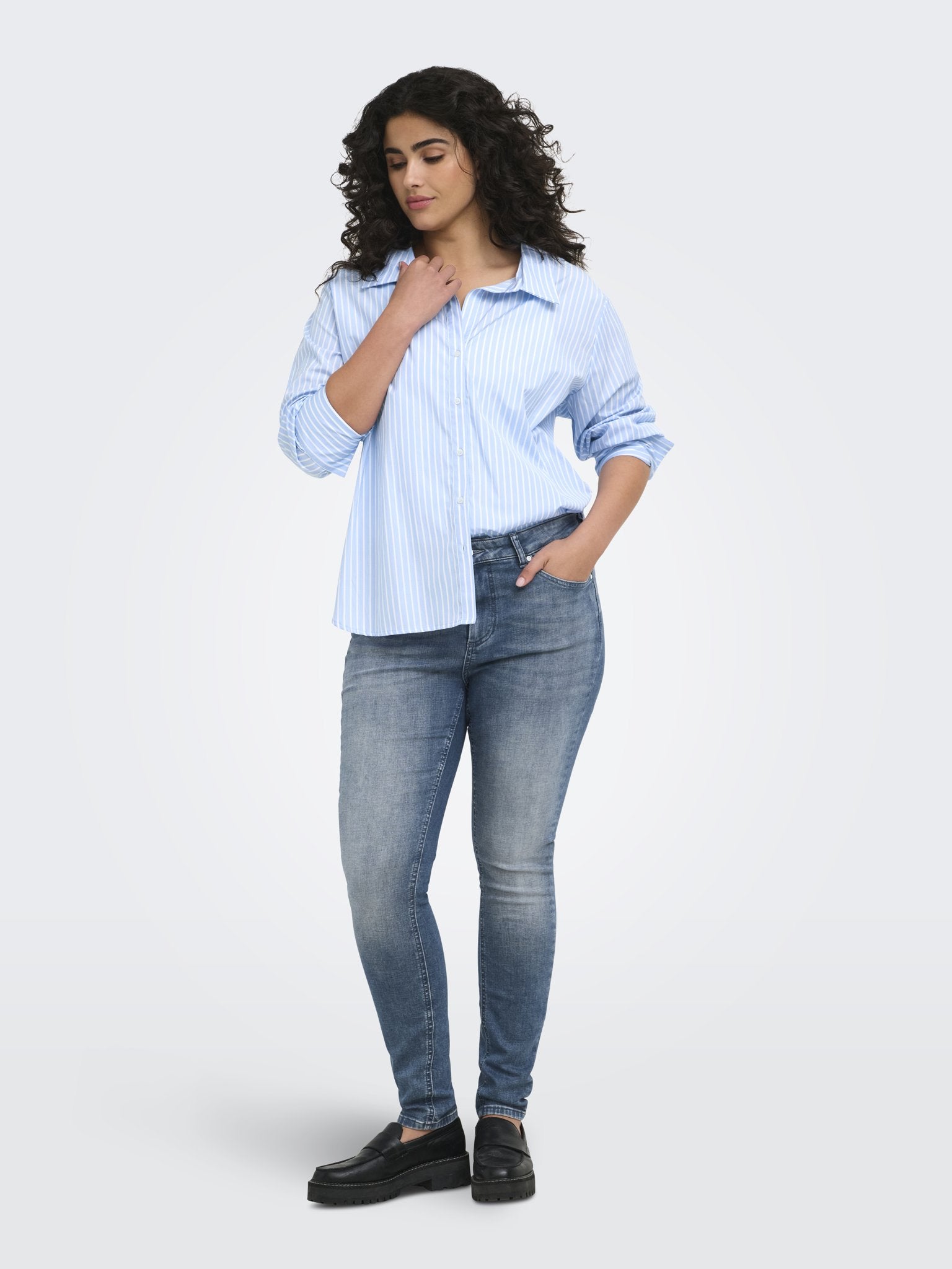 Only Caramkoma Damen Blusen Soft Chambray/B