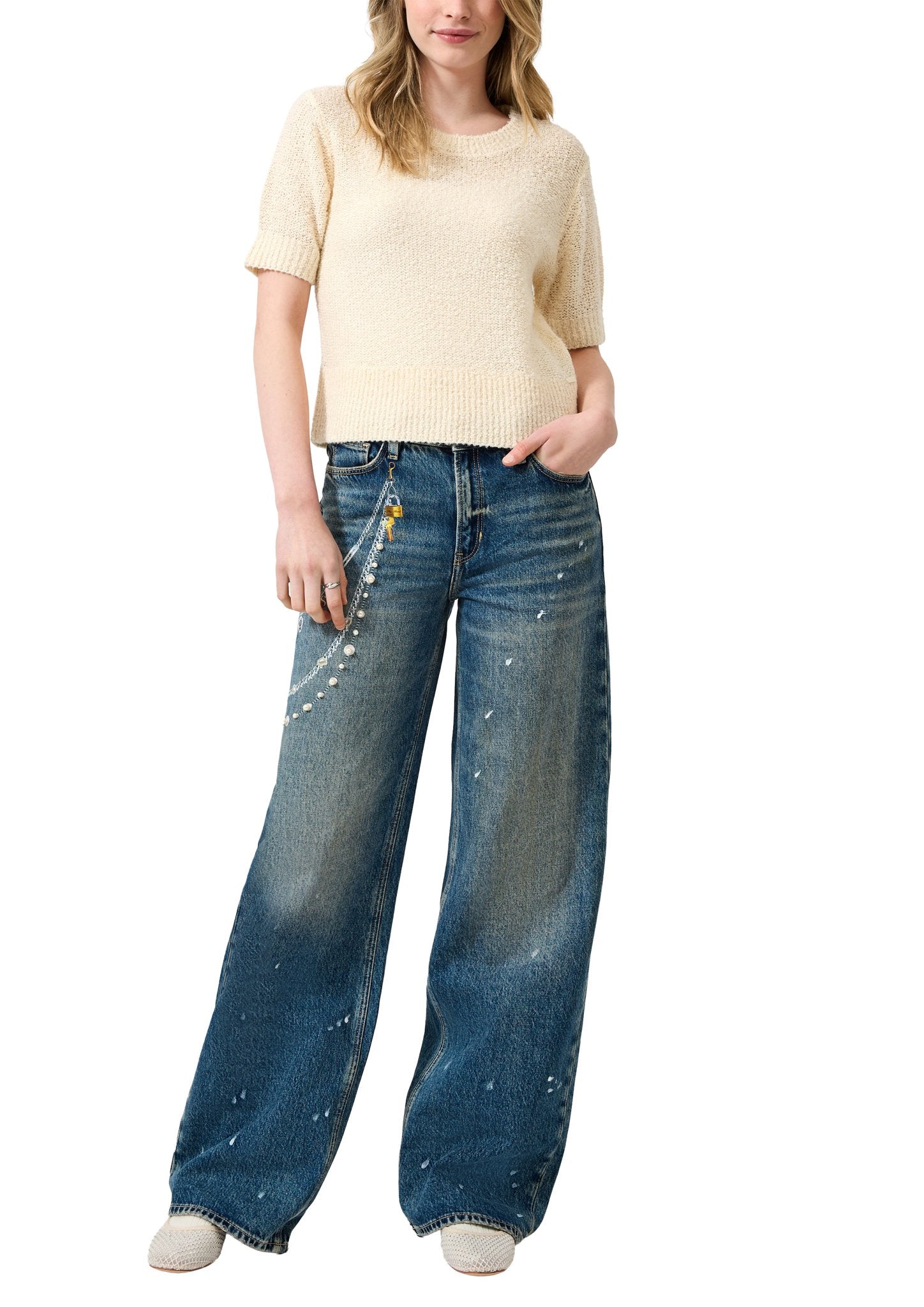 QS by S.Oliver Damen Pullover W White