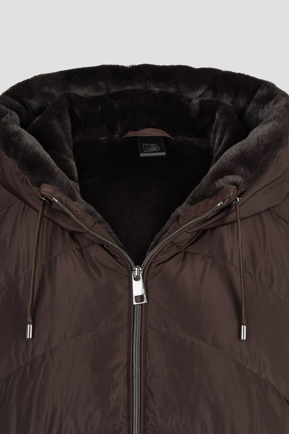 Lebek Damen Mantel  Dark Brown