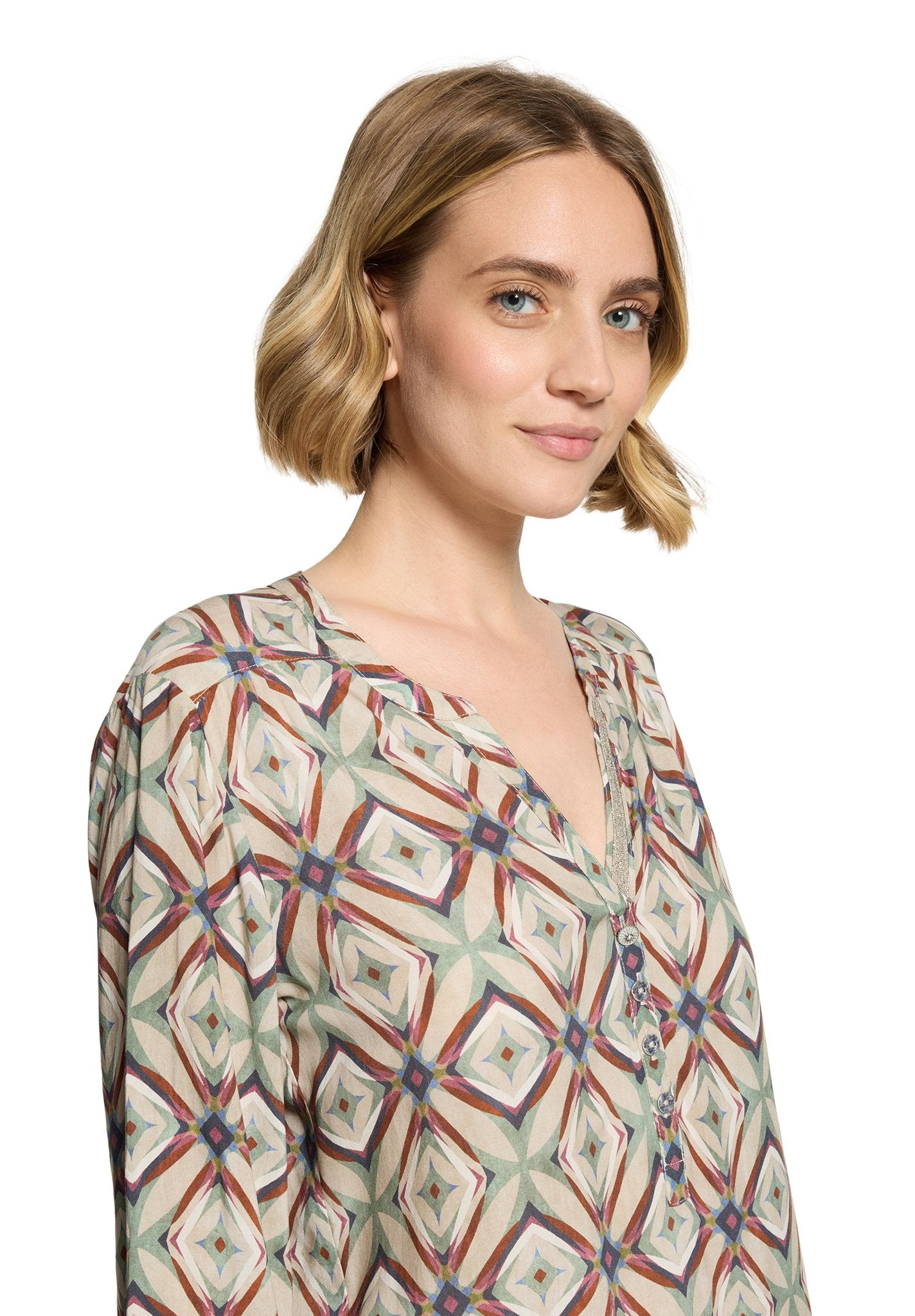 Cartoon Damen Blusen Nature/Brown