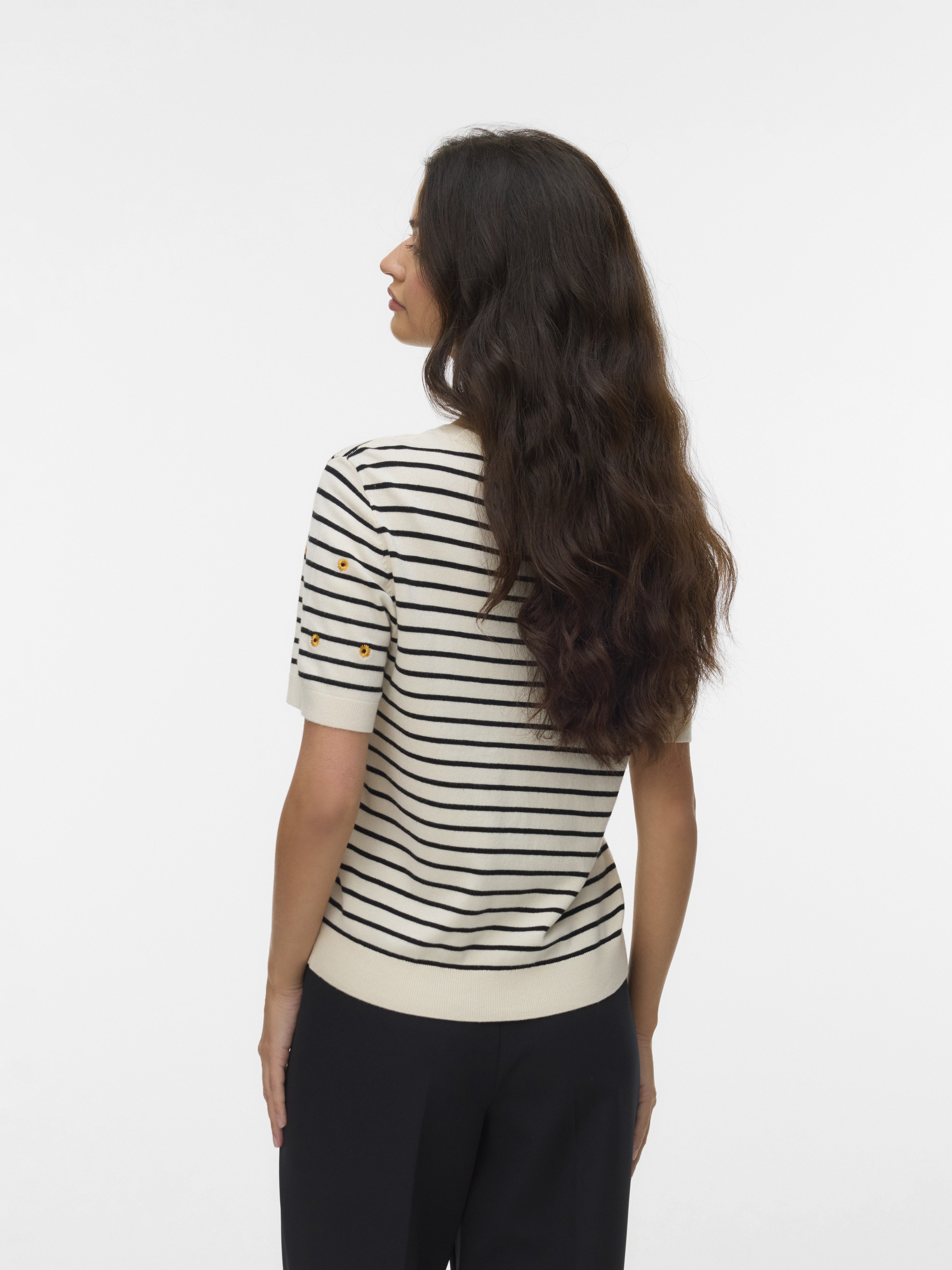 Vero Moda Damen Pullover Birch/W. Black