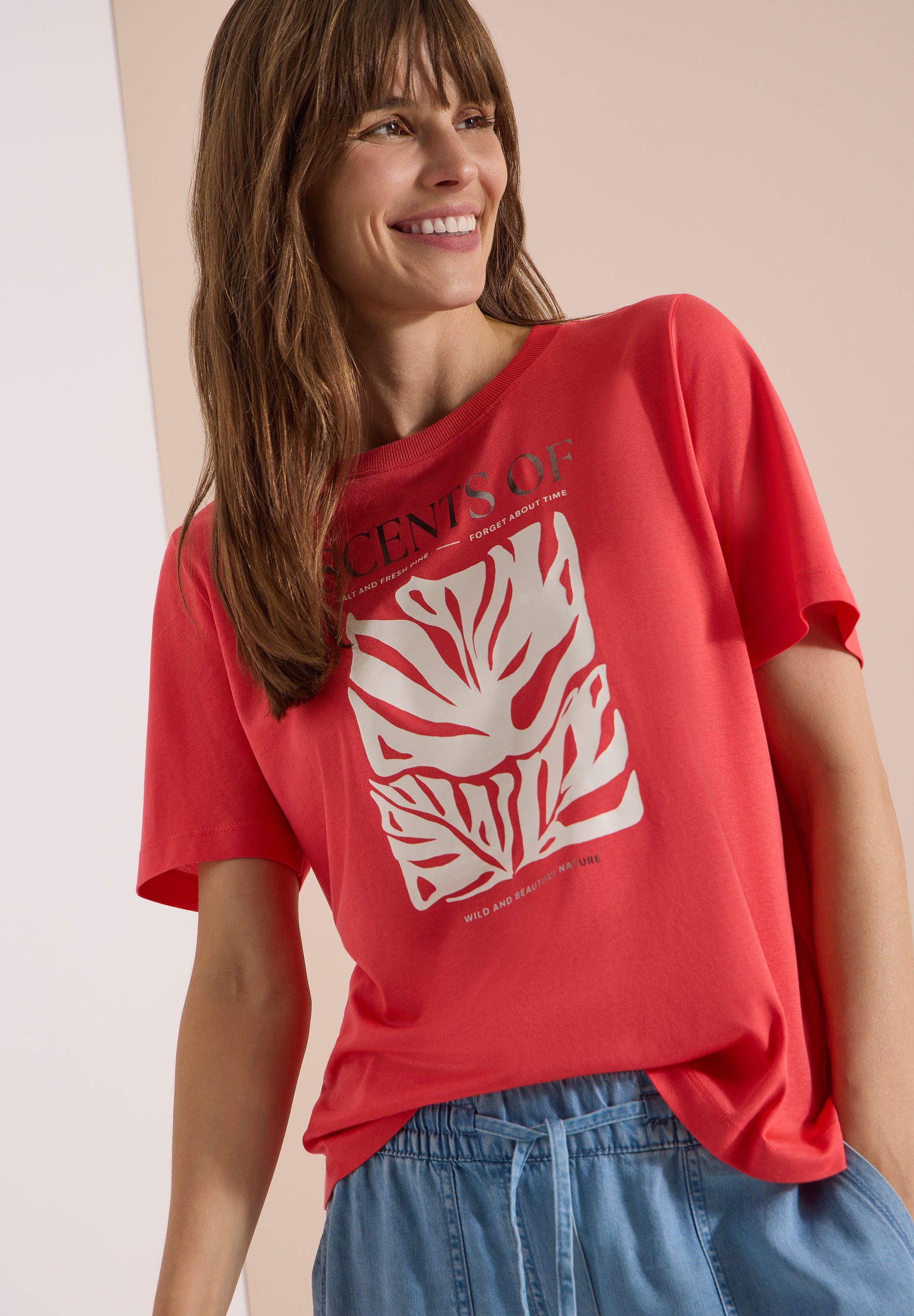 Cecil Damen T-Shirts  Coral