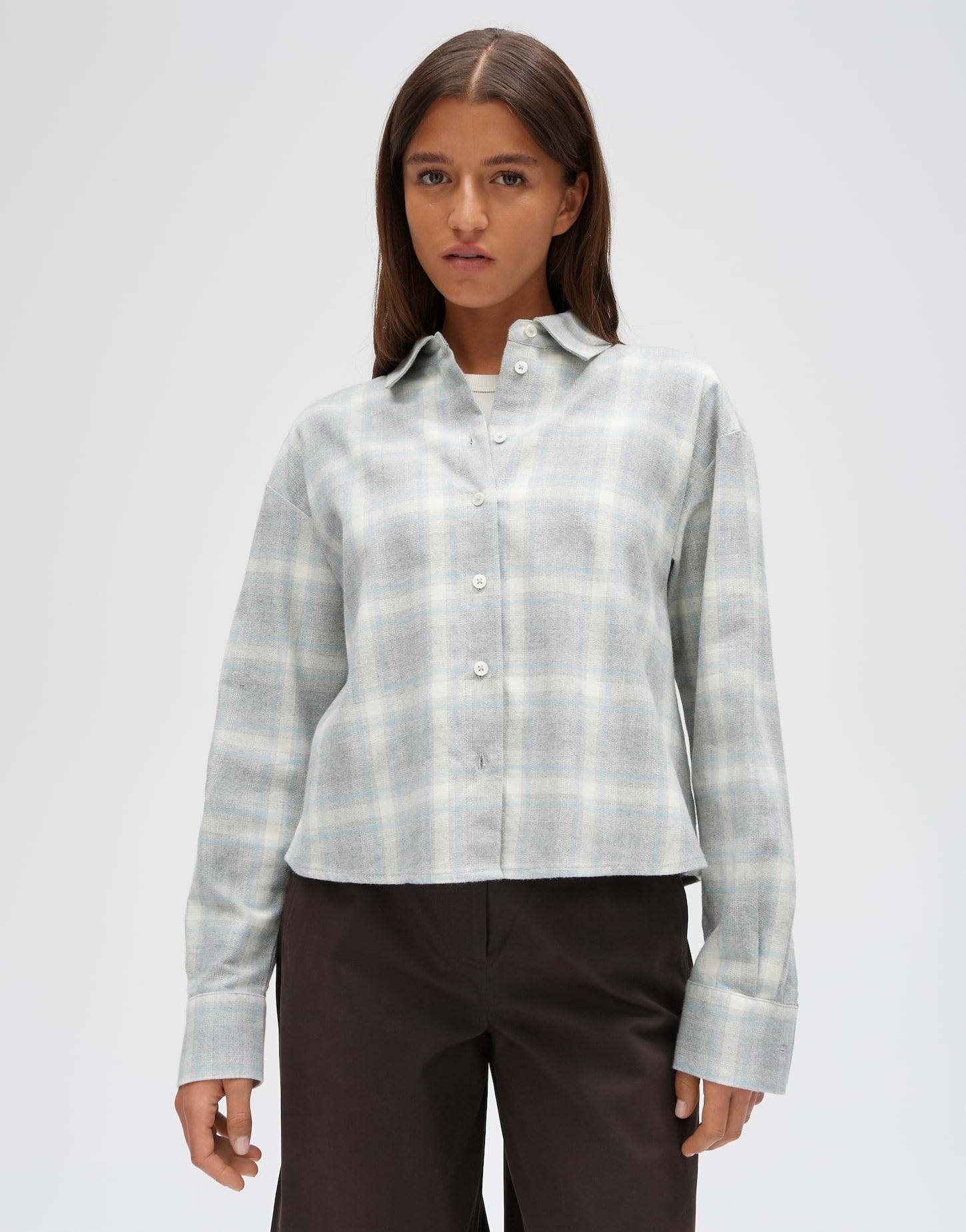 Opus Damen Blusen Hazy Fog Melang