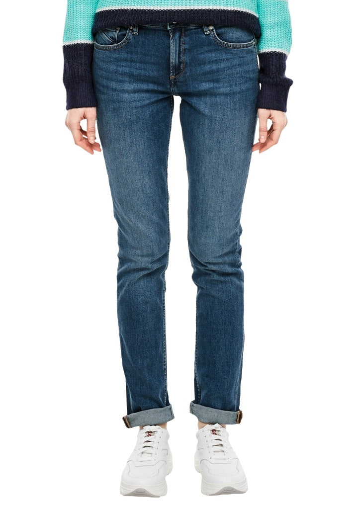 QS by S.Oliver Damen Jeans Blue Stret